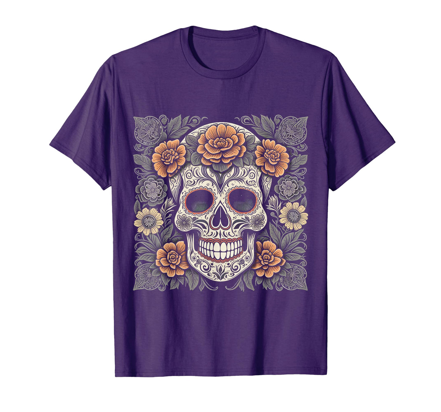 De Los Muertos Day of the Dead Sugar Skull Halloween Women T-Shirt