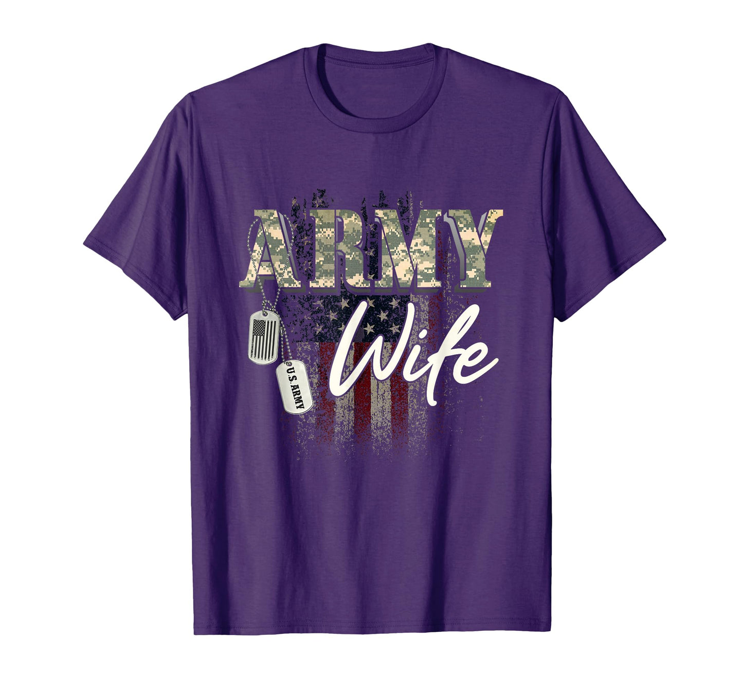 Proud Army Wife American Veteran Military Gift T-Shirt