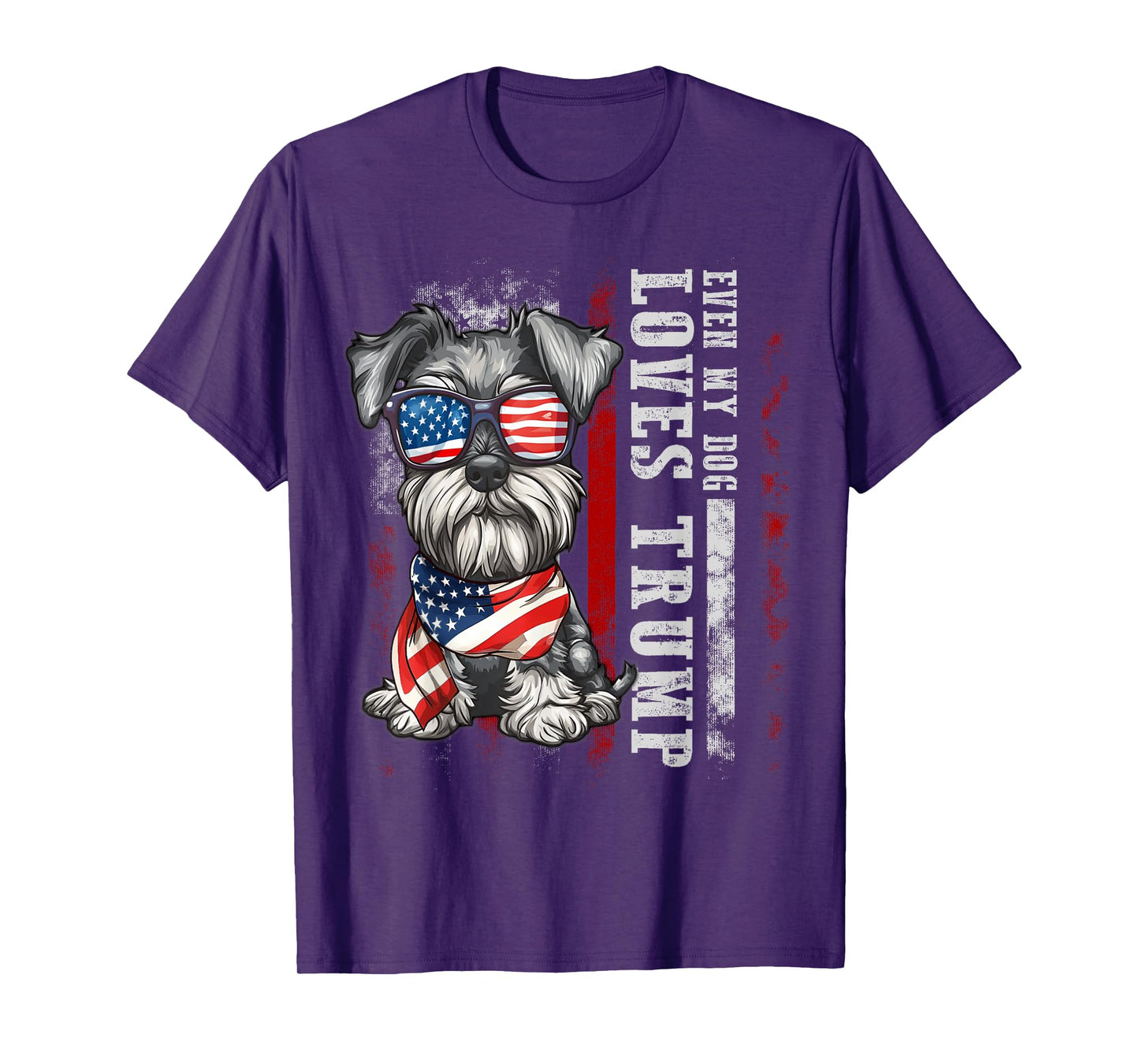 Schnauzer Even My Dog Loves Trump Funny Men Women Kids T-Shirt