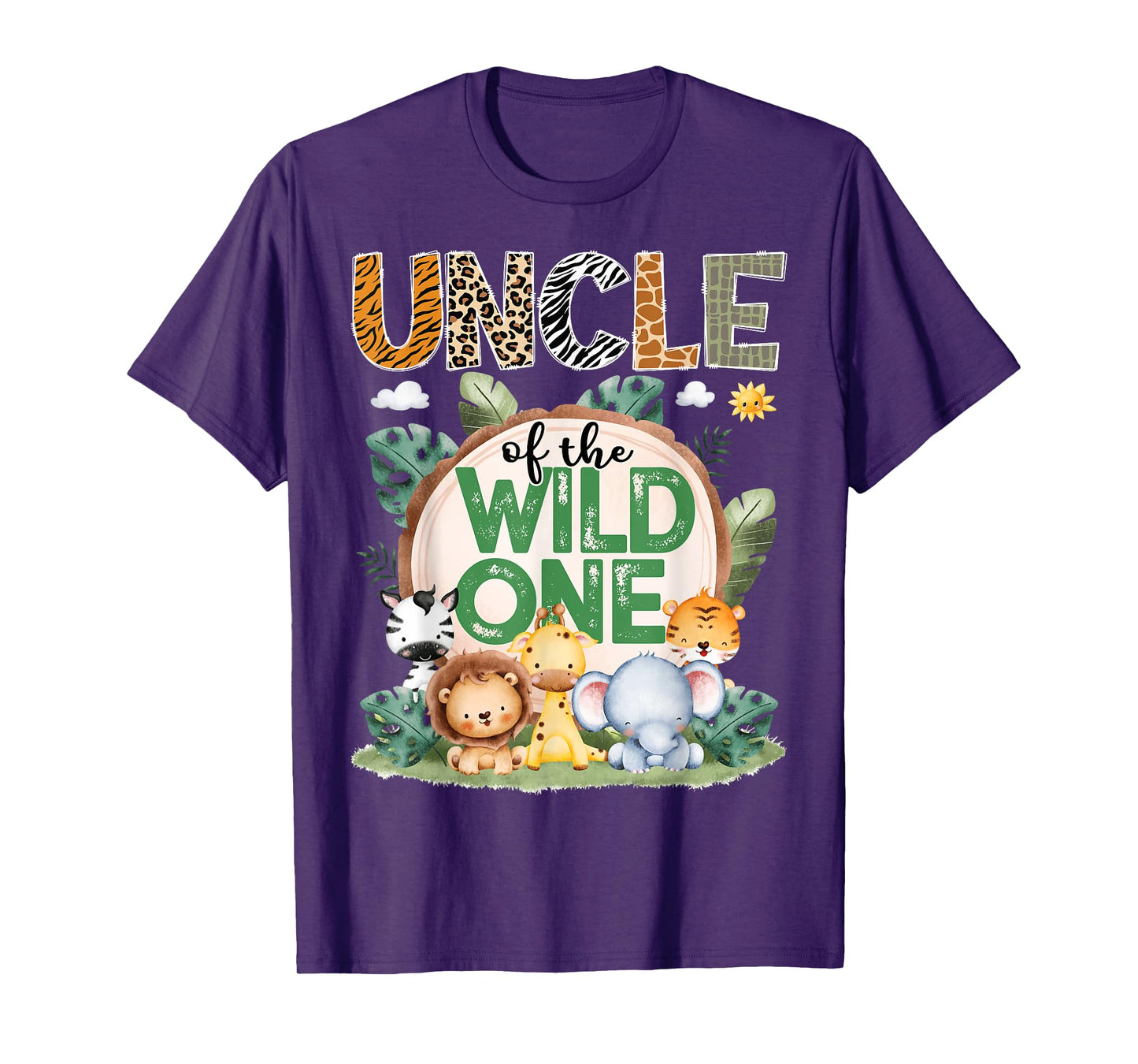 Uncle Of The Wild One Safari Jungle 1St Birthday Party T-Shirt