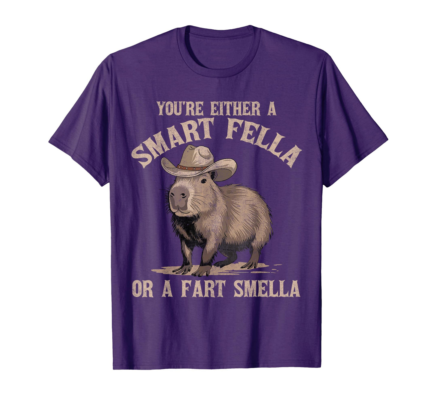 You're Either A Smart Fella Or A Fart Smella Funny Capybara T-Shirt