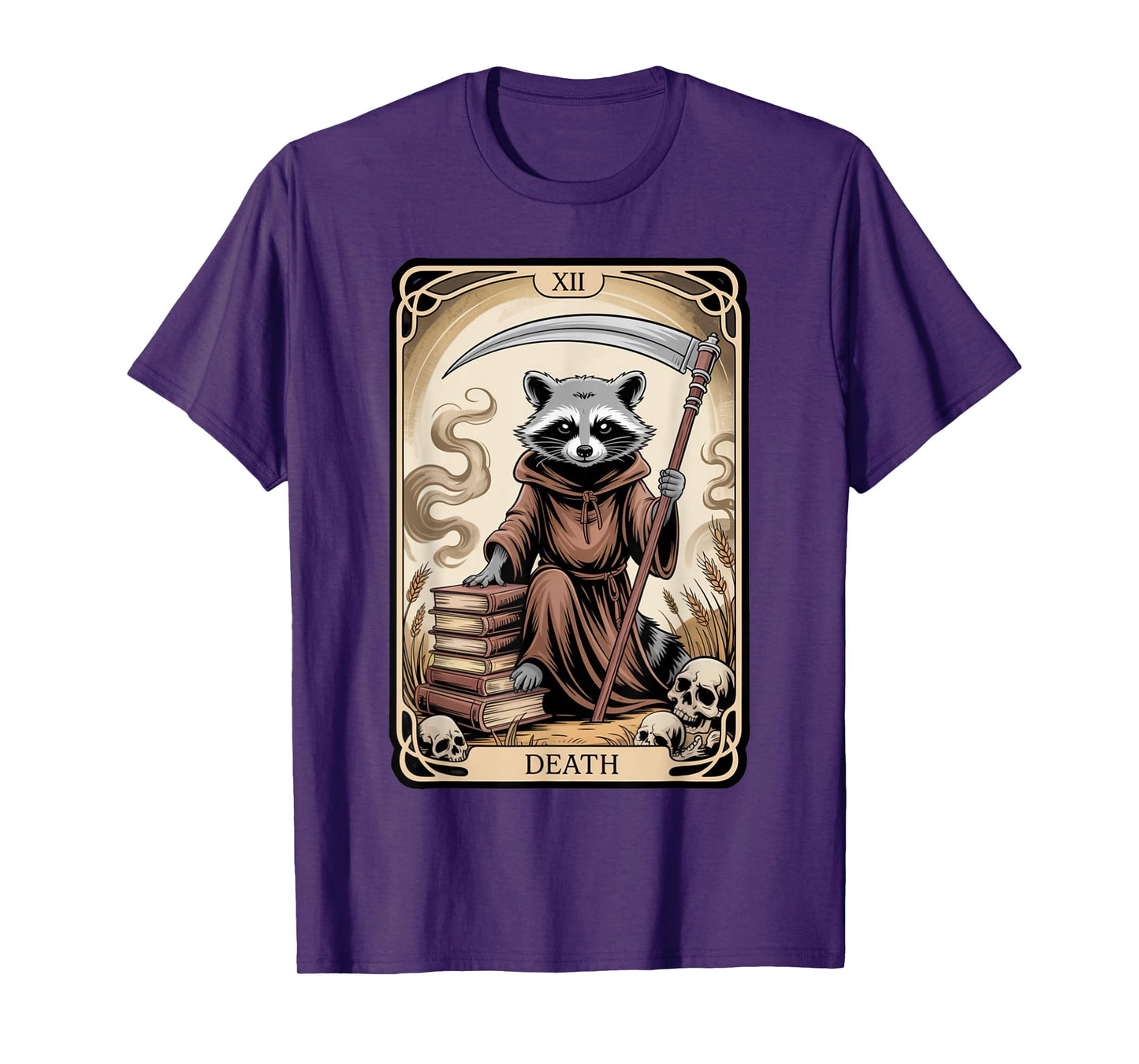 Raccoon Tarot Card Death Witchcraft Funny Raccoon T-Shirt