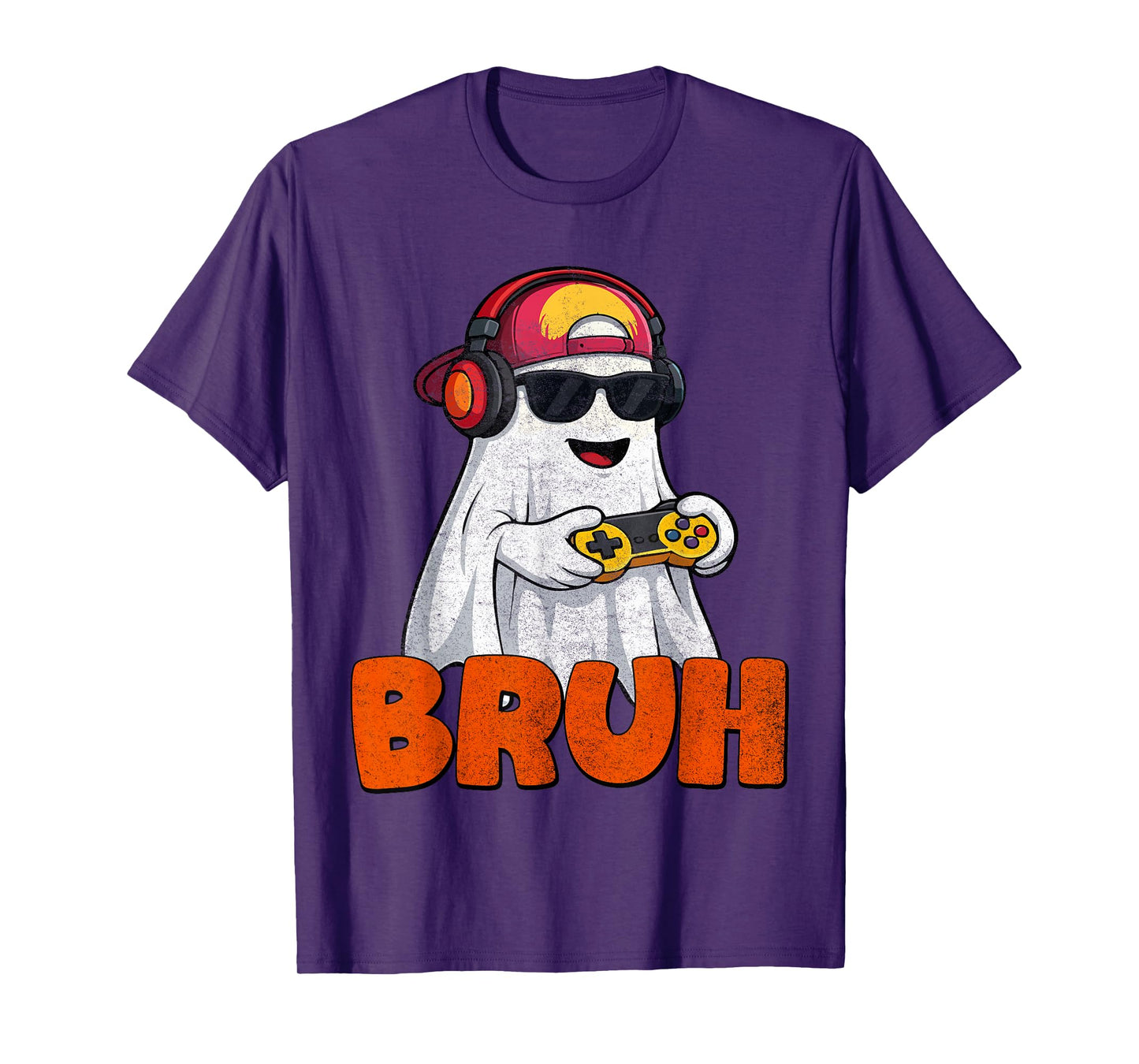 Bruh Spooky Boo Halloween Costume Game gaming mens boys T-Shirt