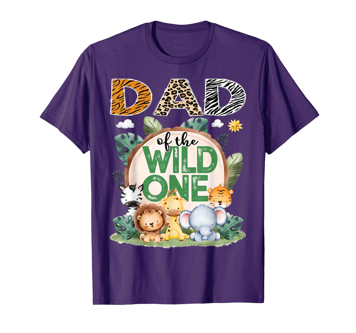 Dad Of The Wild One Safari Jungle 1St Birthday Party T-Shirt
