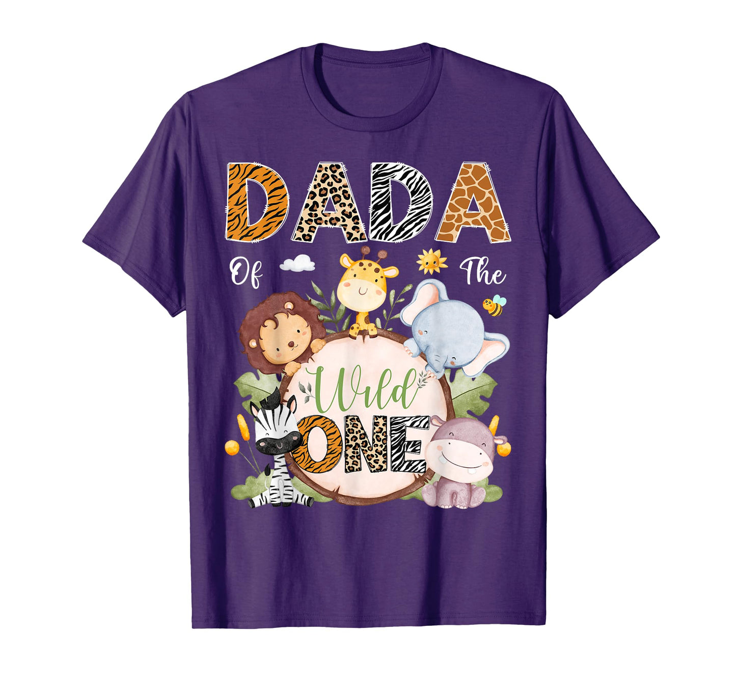 Dada Of The Wild One 1St Birthday Safari Jungle Animals T-Shirt