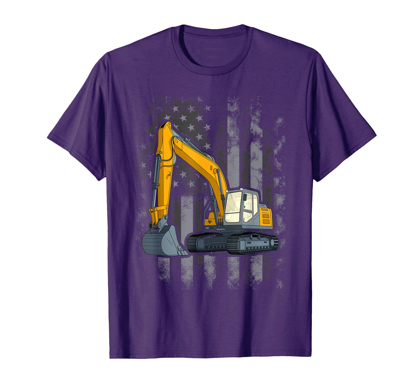 Heavy Equipment Operator Design On Back Of Clothing T-Shirt