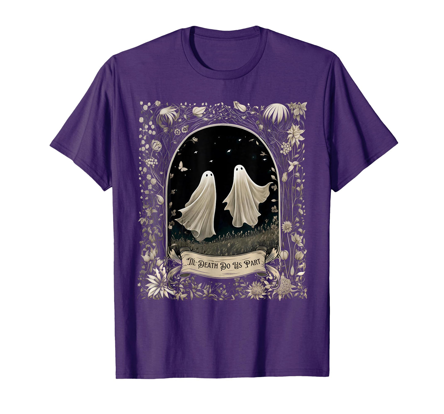 Til Death Do Us Part Spooky Season Halloween Ghost Vintage T-Shirt