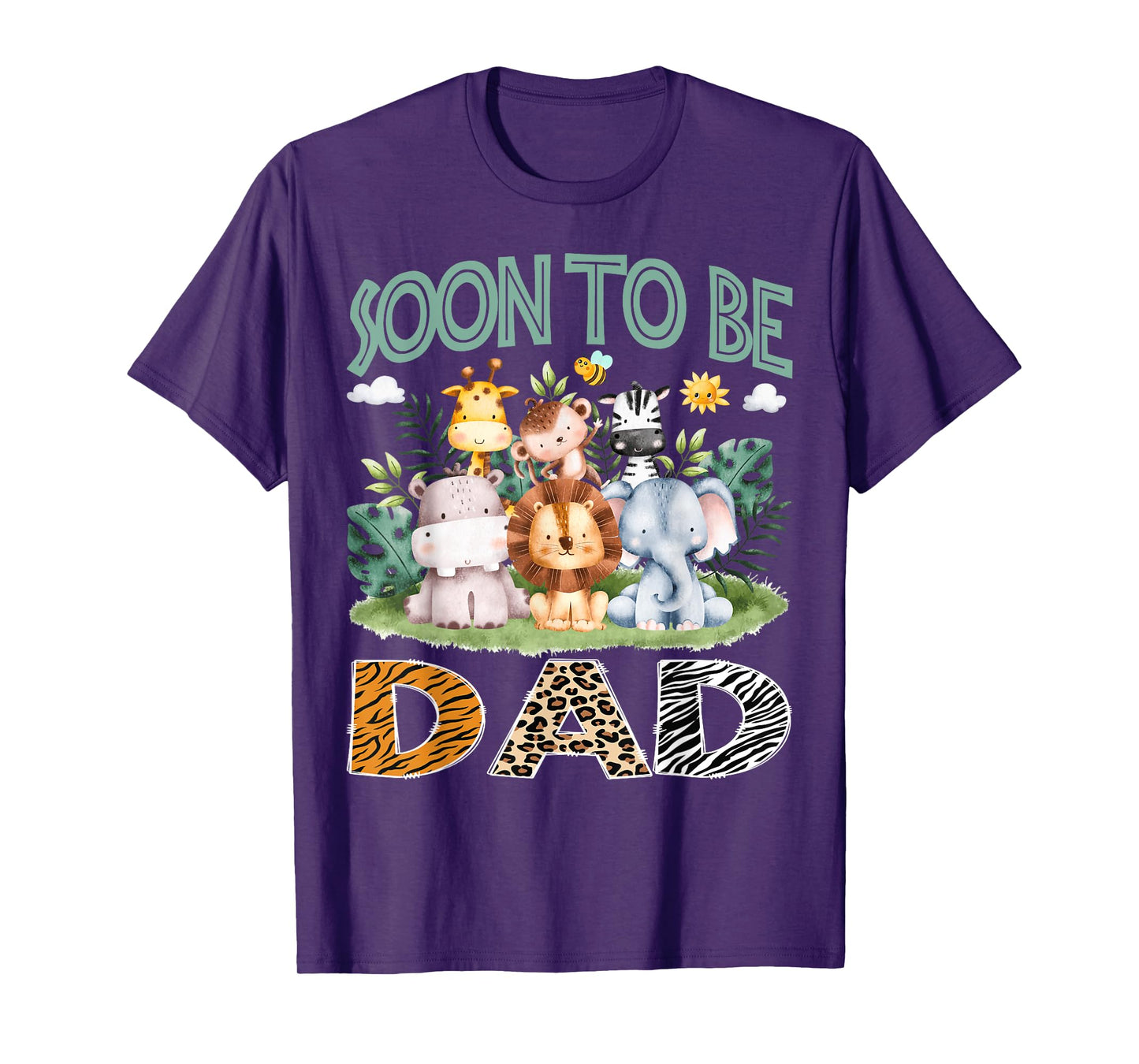 Soon To Be Dad Animal Safari Jungle Gender Reveal T-Shirt