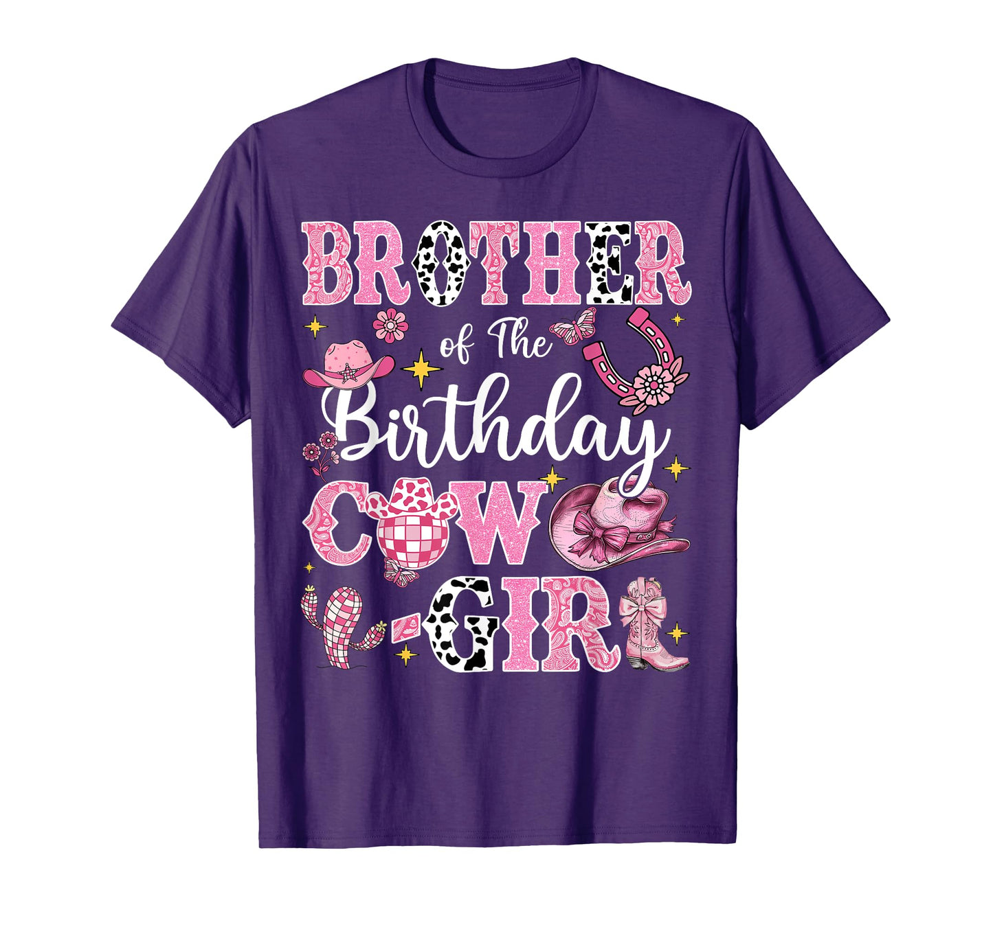 Brother Of The Birthday Cow-Girl Rodeo Brother Bday Party T-Shirt