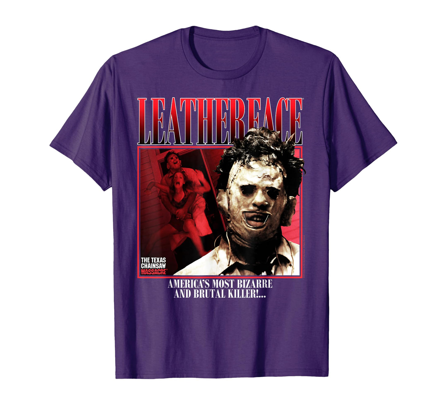 The Texas Chainsaw Massacre Leatherface 90's Style Horror T-Shirt