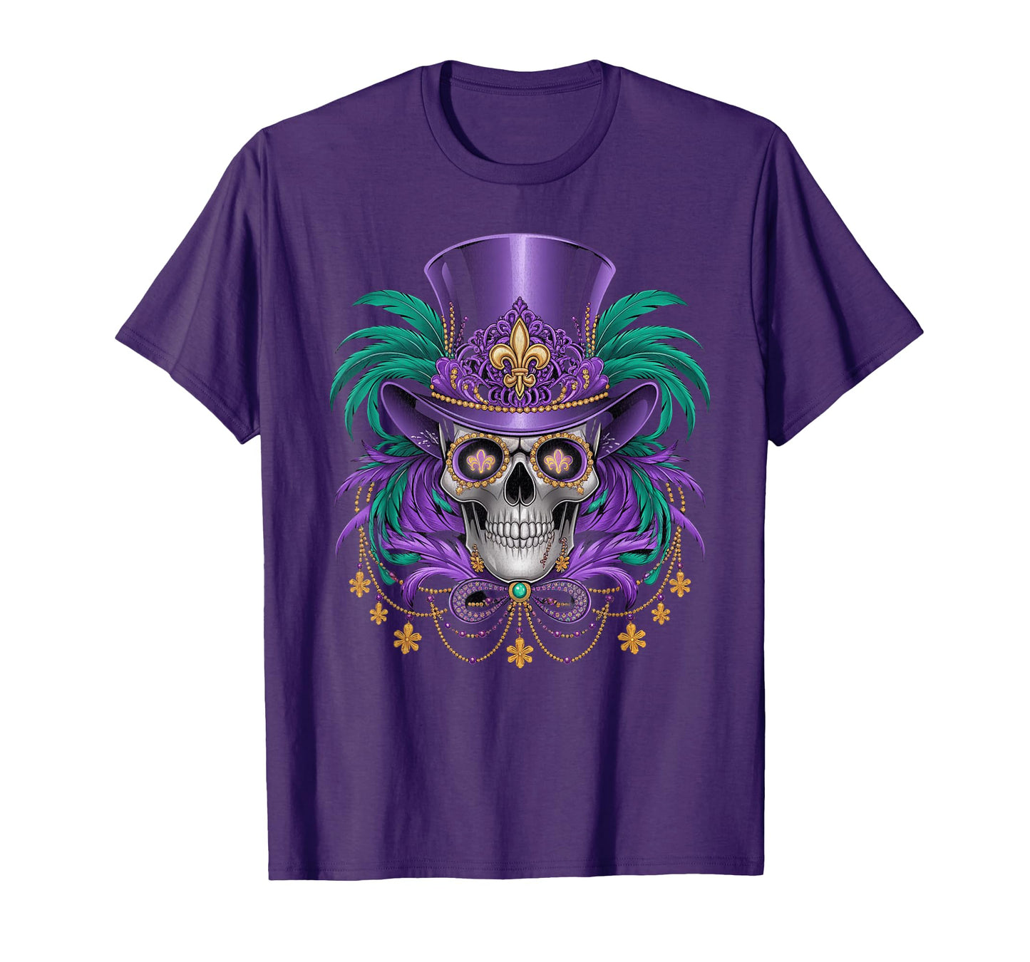Mardi Gras Costume Sugar Skull Carnival For Men Women T-Shirt