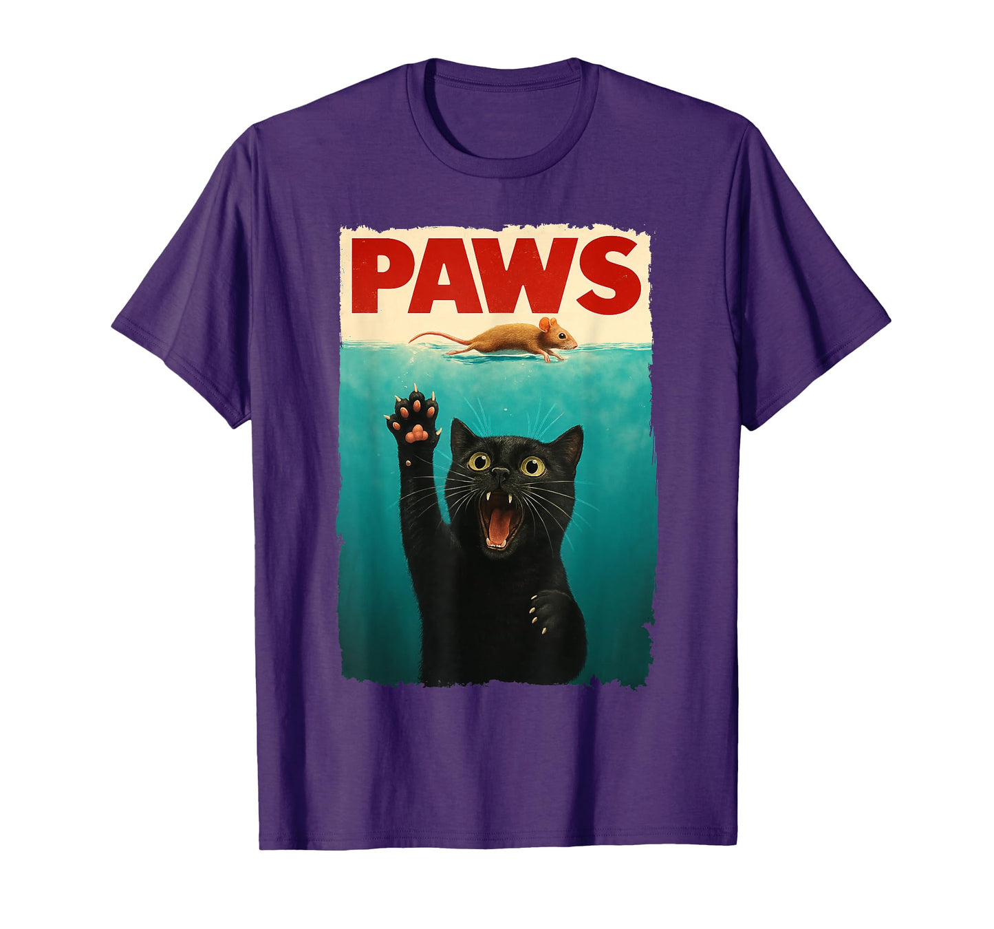 Paws Cat Mouse Funny Cat Lover Gifts For Men Women Boy Kid T-Shirt