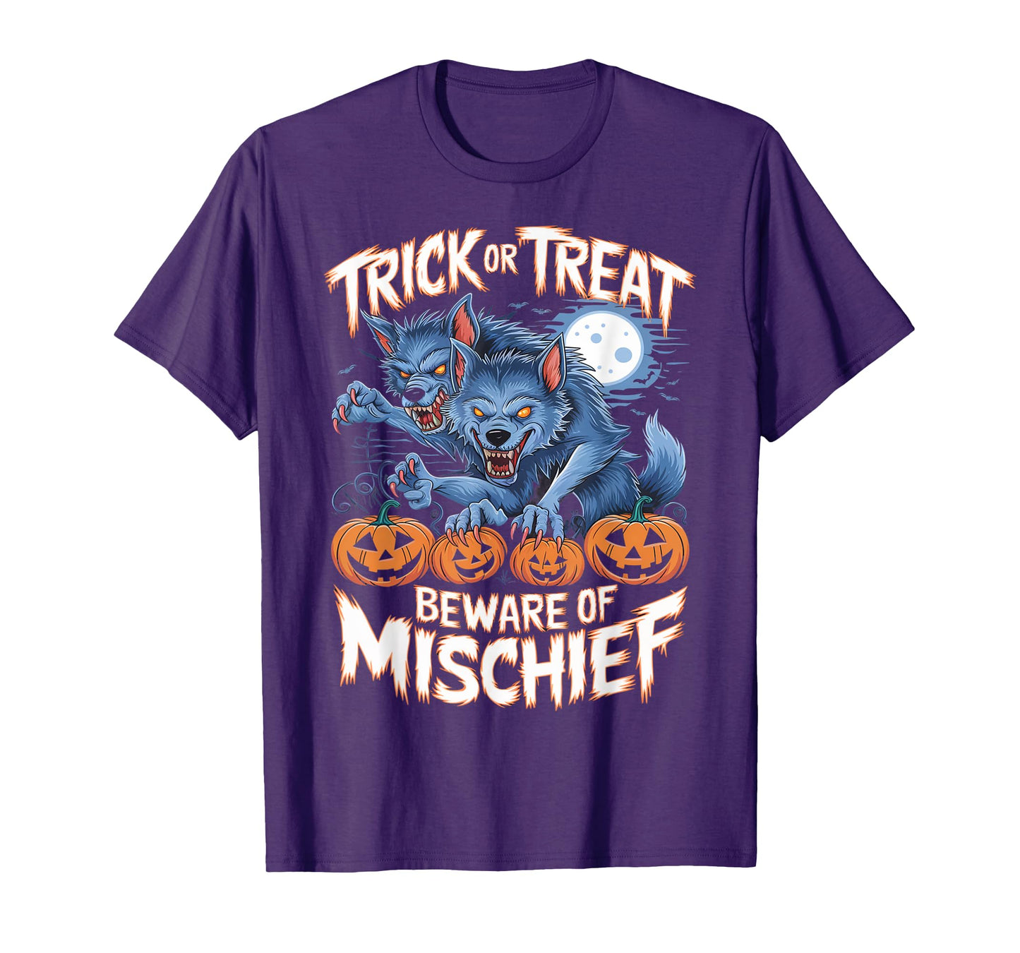 Vintage Horror Werewolf Halloween T-Shirt
