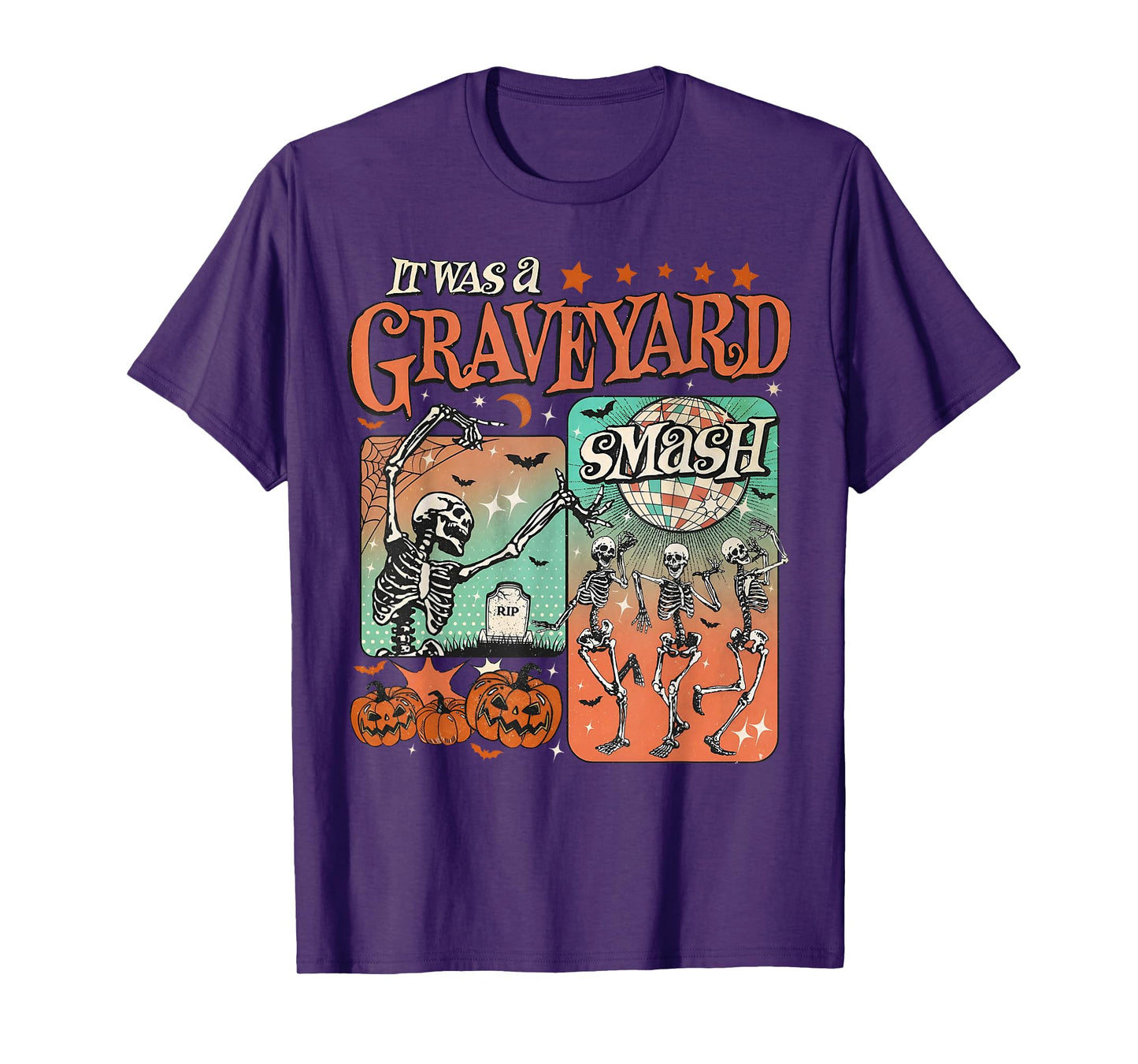 It Was A Graveyard Smash Halloween Skeleton Dancing Spooky T-Shirt