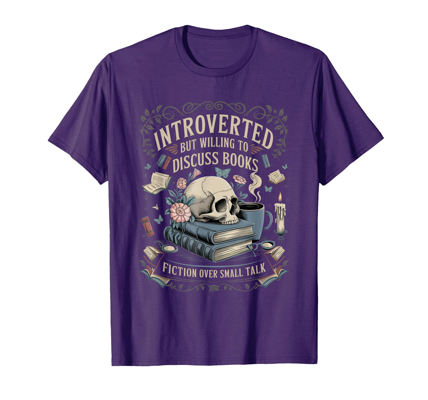 Introverted But Willing to Discuss Books Club Cozy Aesthetic T-Shirt