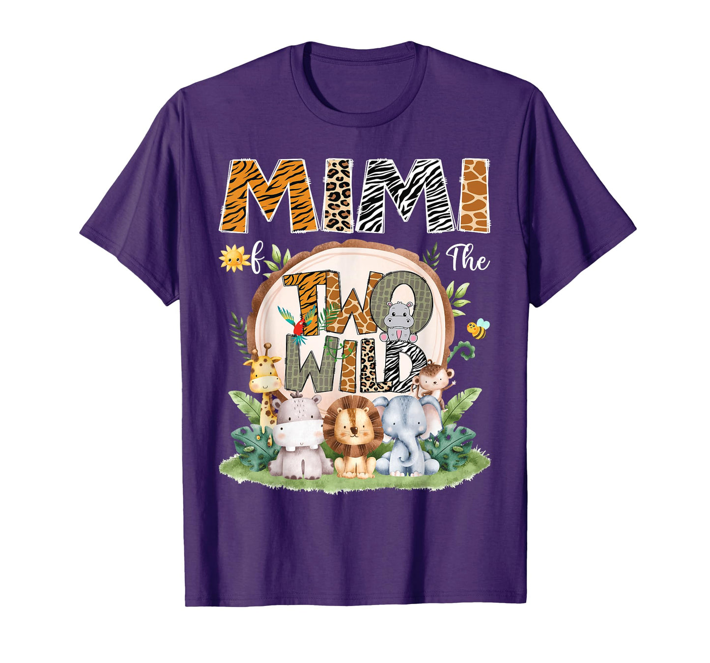 Mimi Of The Two Wild Animal Safari 2Nd Birthday Boy T-Shirt