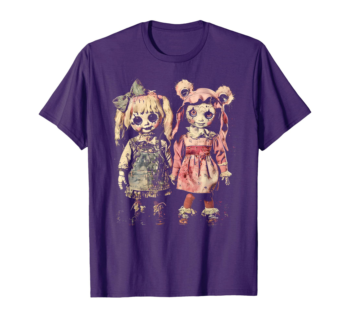 Creepy Doll Haunted Toy Horror Pastel Goth Alt Scary Dolls T-Shirt