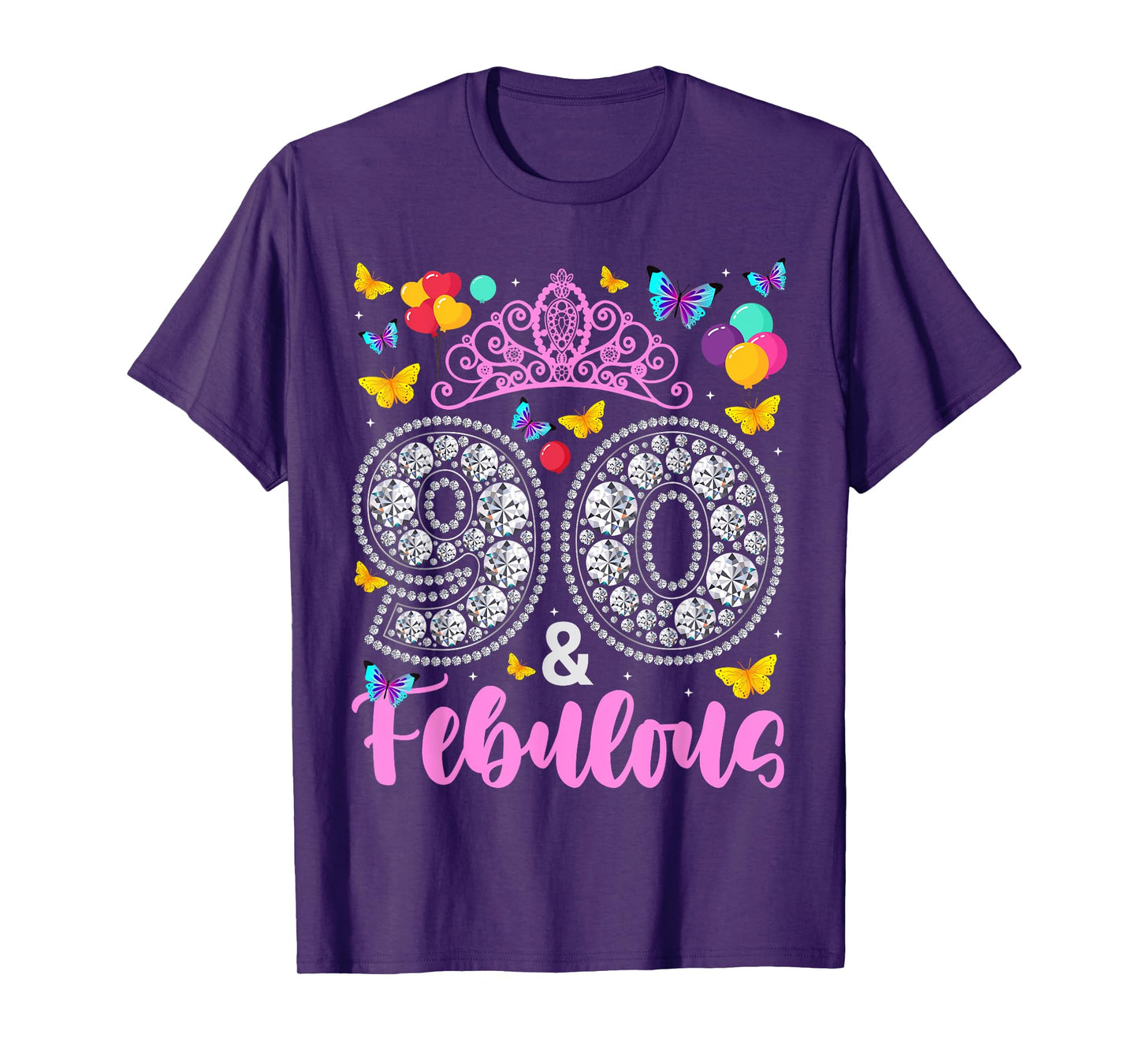 90 And Fabulous 90 Years Old Women 90th Birthday T-Shirt