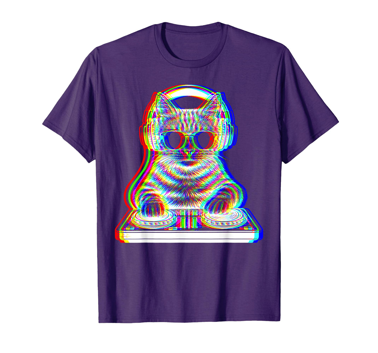 DJ Cat EDM Music Funny Gifts For Cat Lover Men Women Boy Kid T-Shirt
