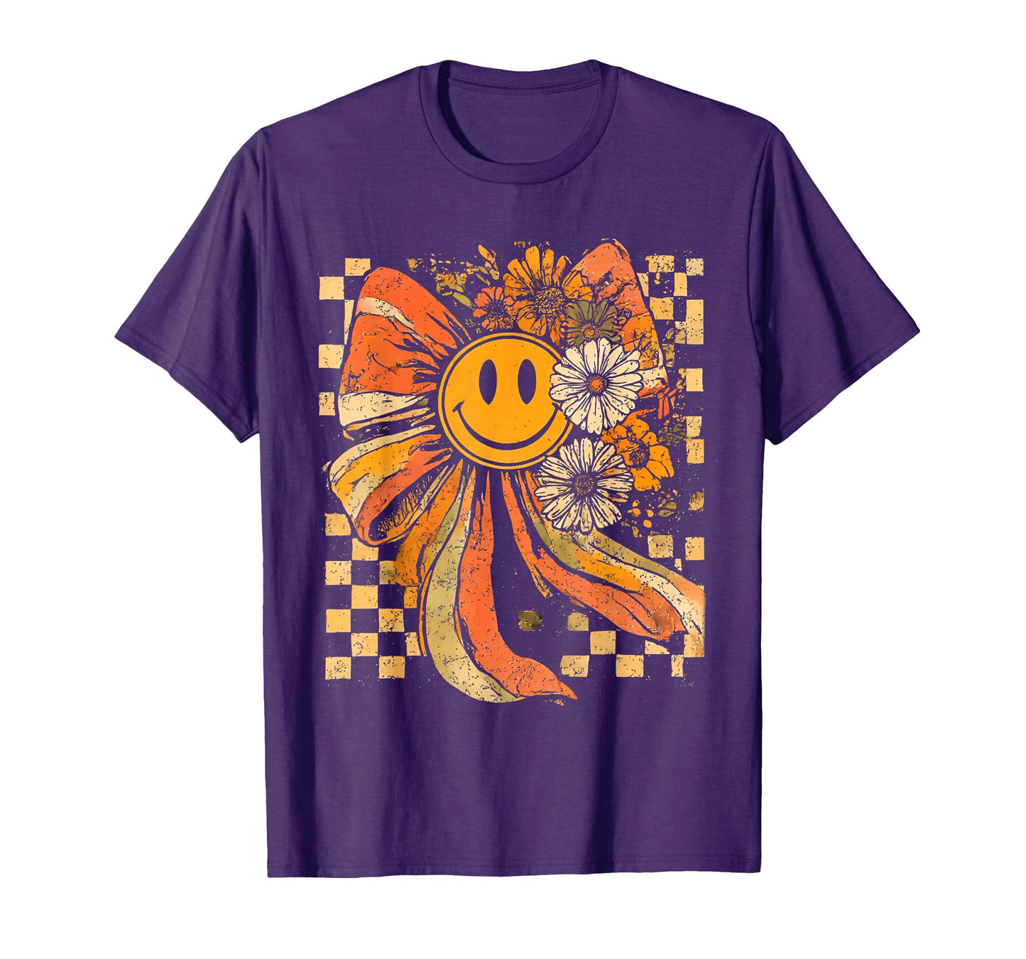 Wildflower Coquette Bow Thanksgiving Autumn Fall Leaves T-Shirt