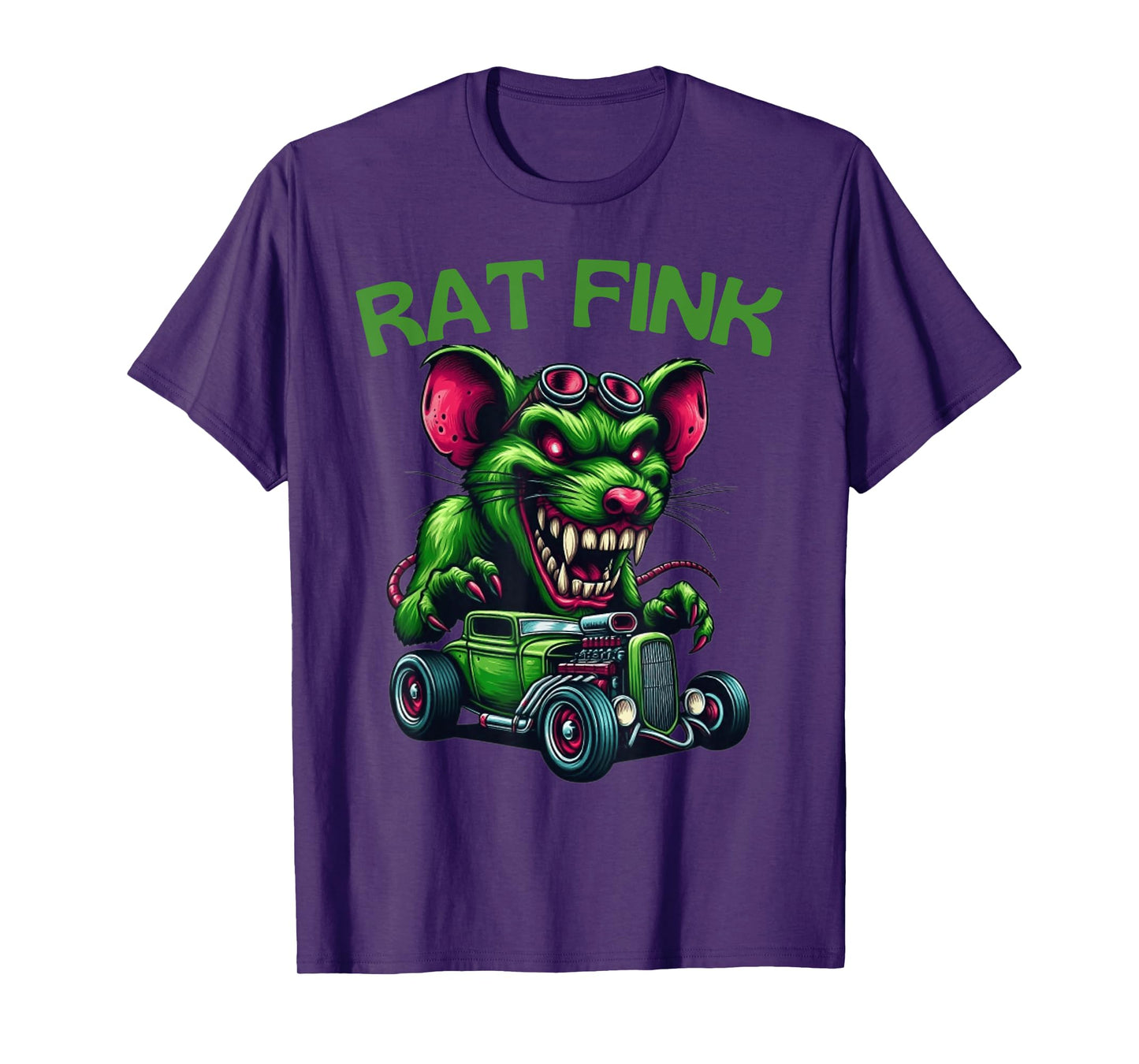 Rat Fink Funny RatFink Cartoon Hot Rod, Cool Spooky Rat T-Shirt