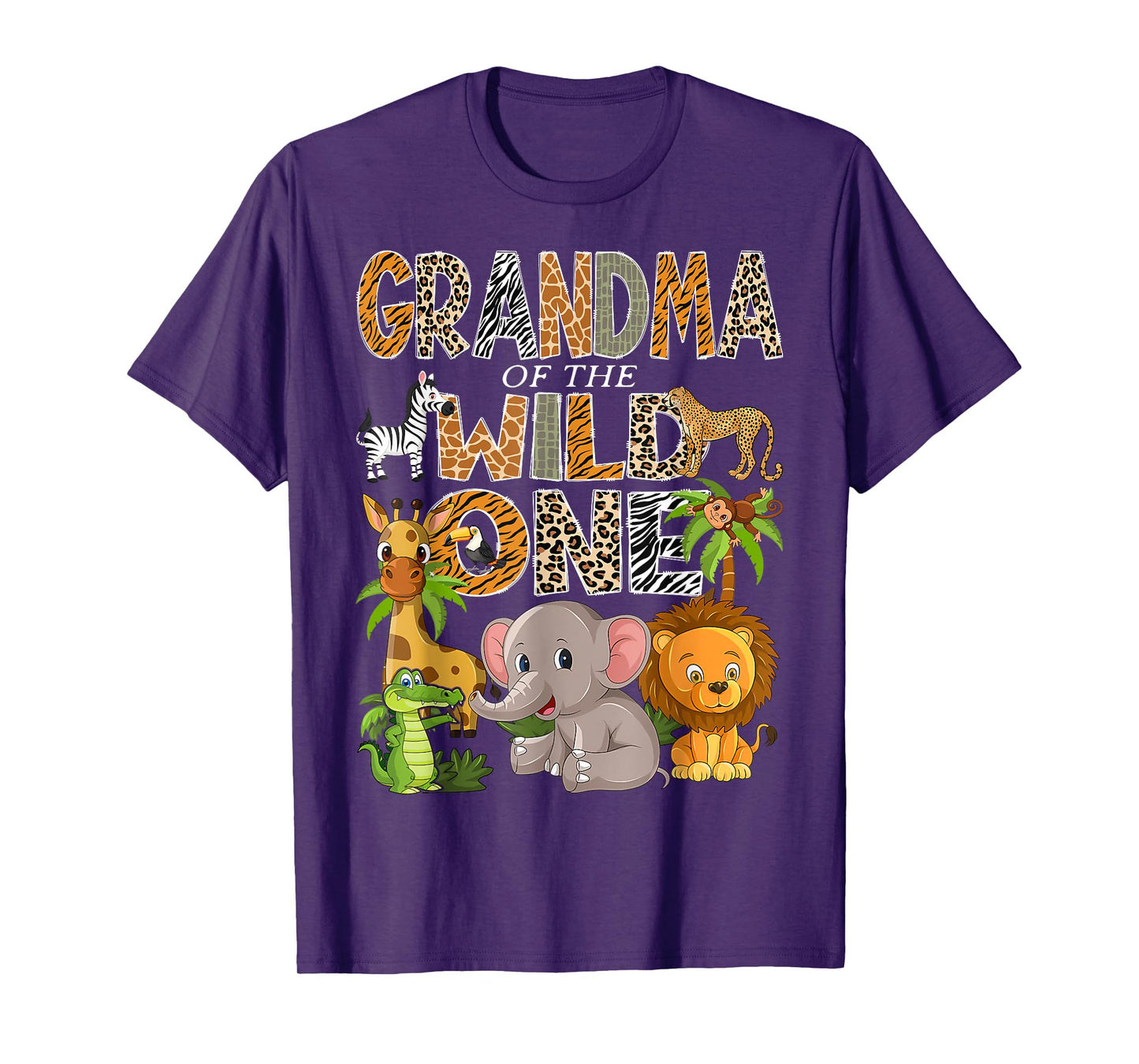 Grandma Of The Wild One 1St Birthday Boy Safari Jungle T-Shirt