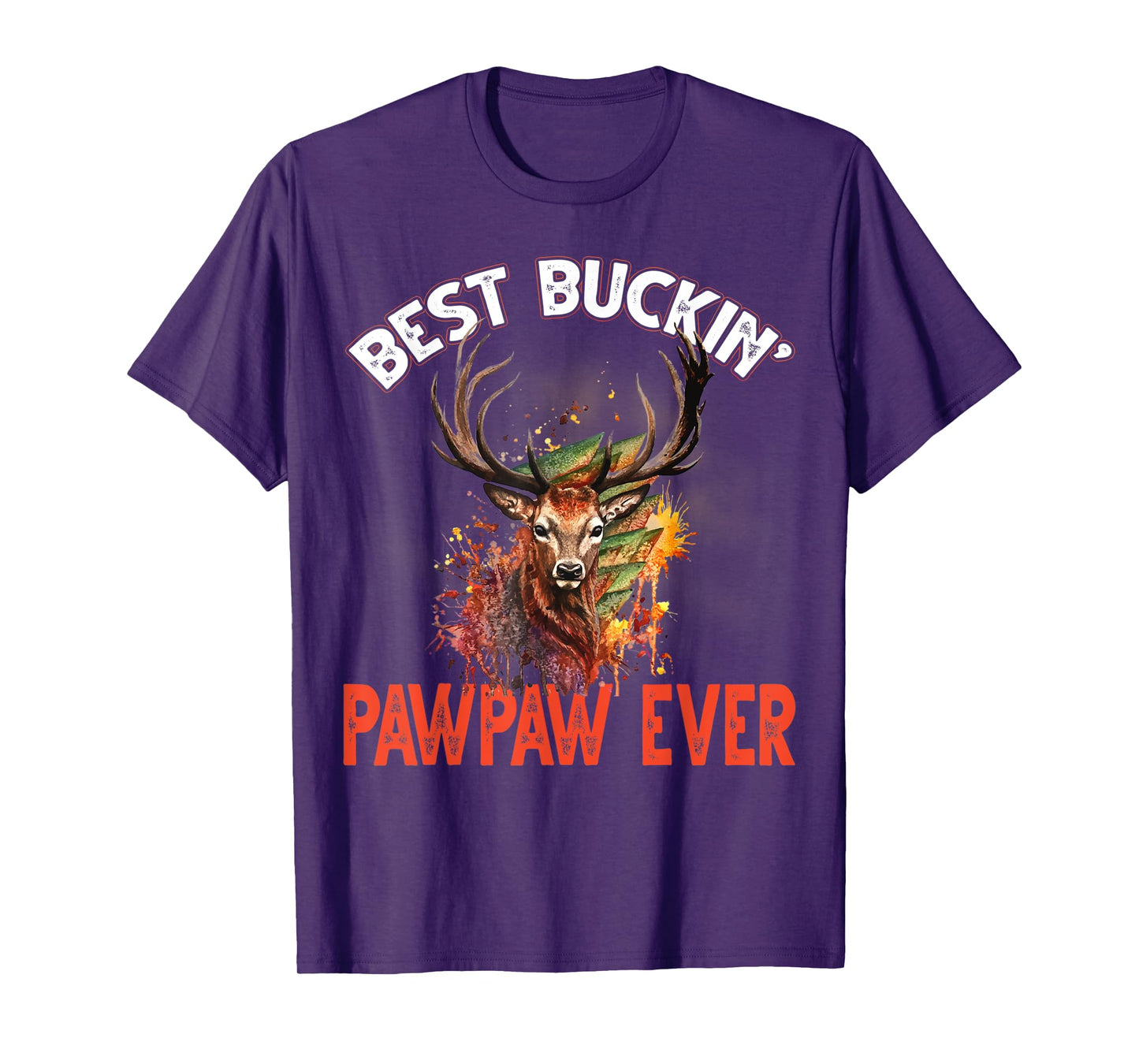 Mens Best Buckin Pawpaw Ever T-Shirt Hunter Deer Buck Stag T-Shirt
