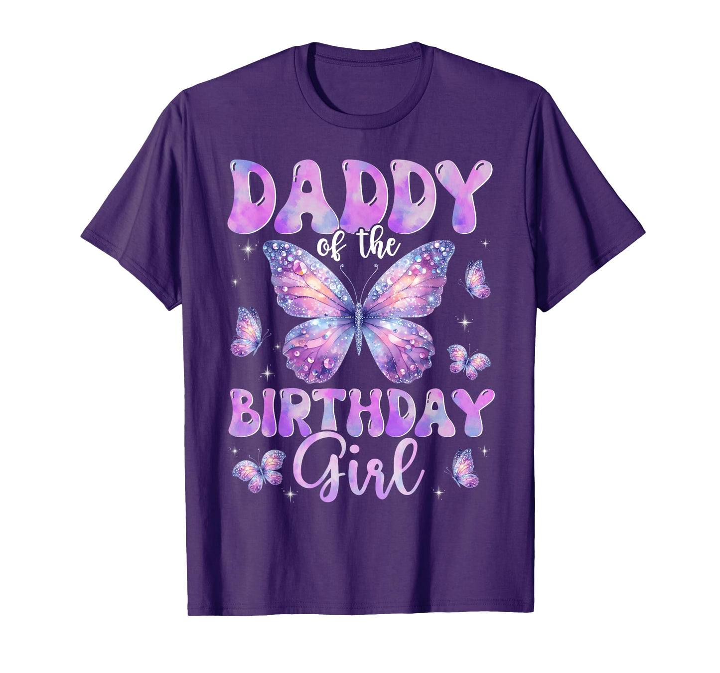 Daddy Of The Birthday Girl Butterfly Family Matching T-Shirt
