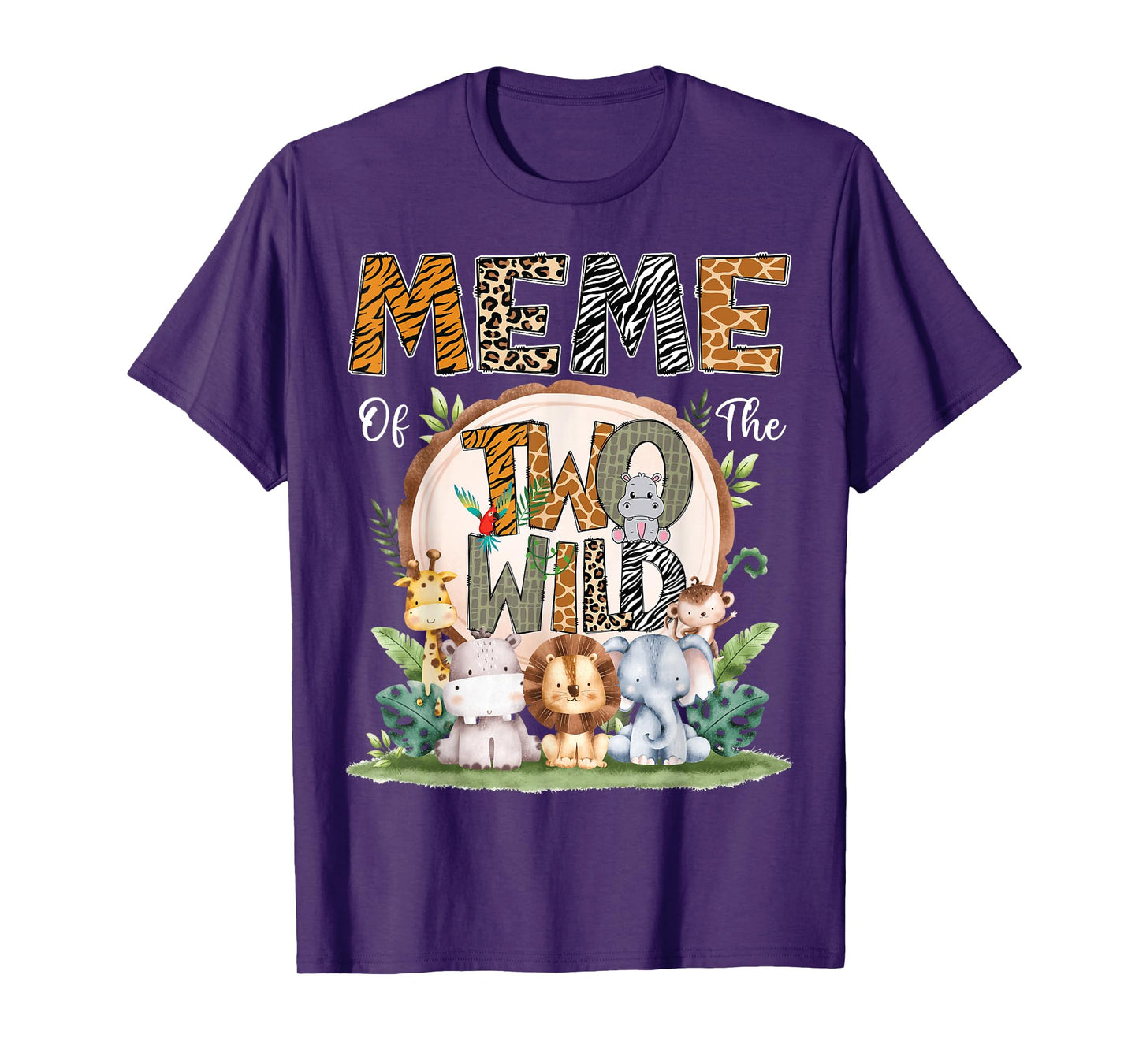 Meme Of The Two Wild Animal Safari 2Nd Birthday Party T-Shirt