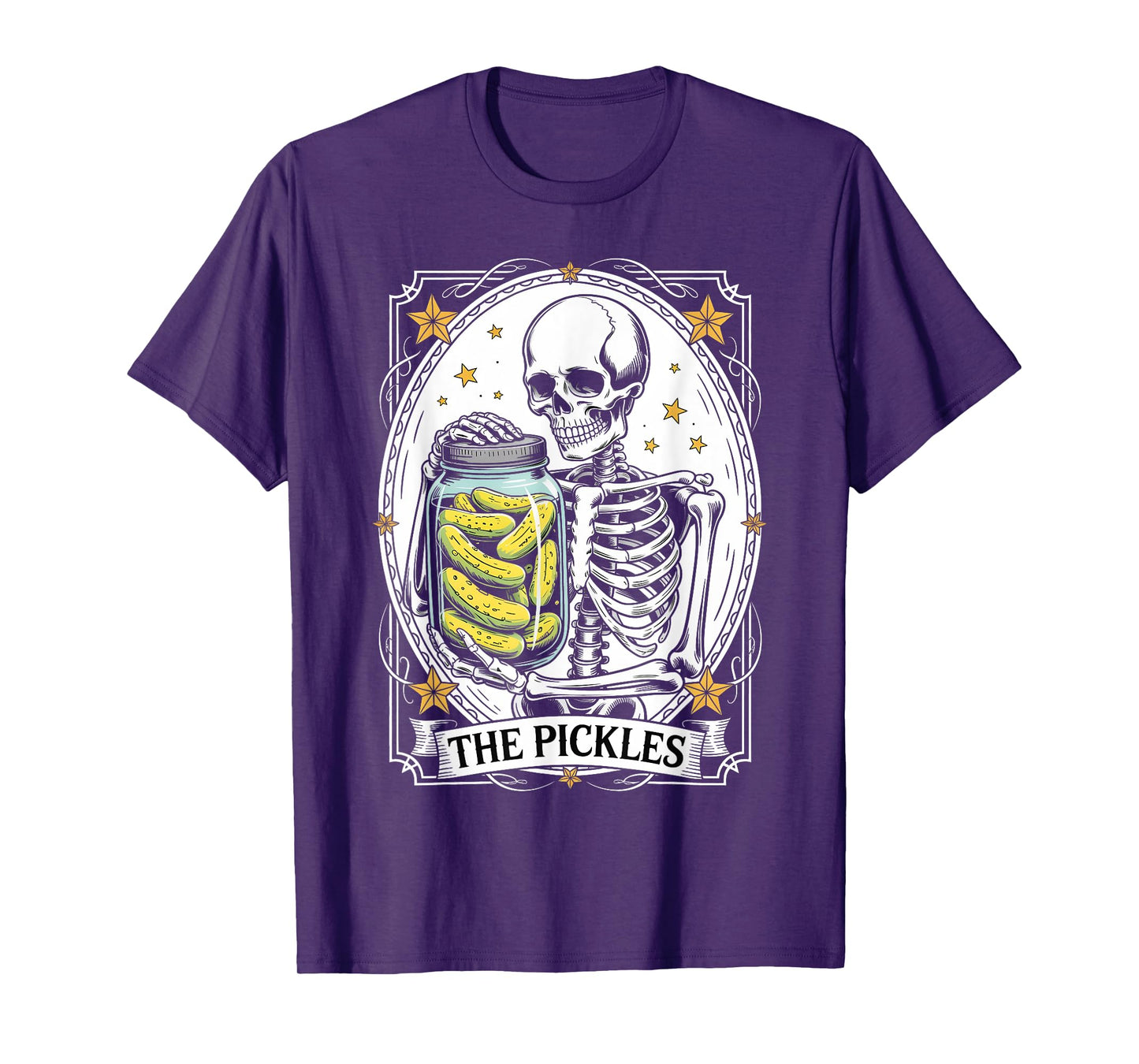 The Pickles Tarot Card Skeleton Canning Season Gardener T-Shirt