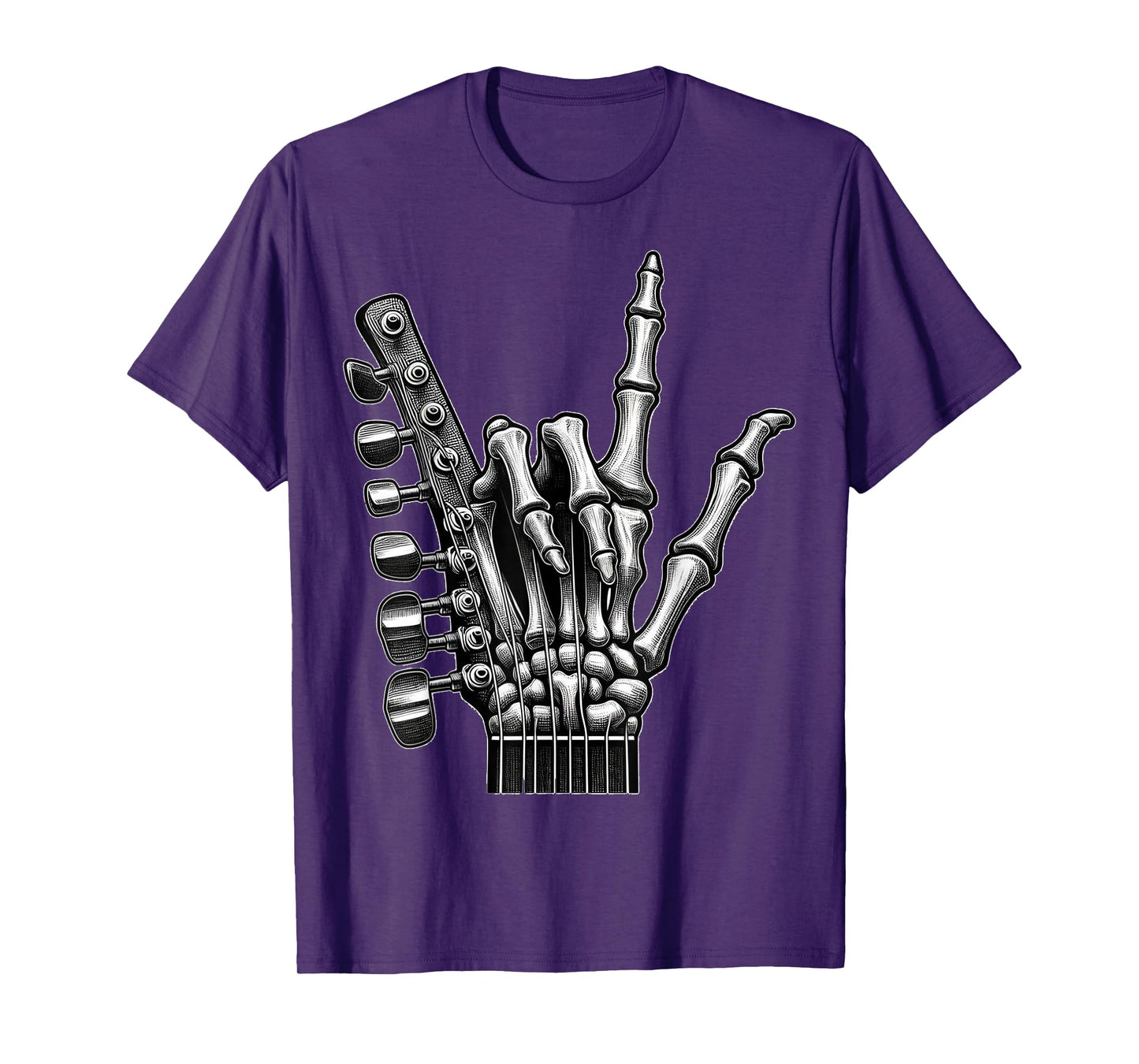 Skeleton Hand Rock On Design for Music Lovers T-Shirt