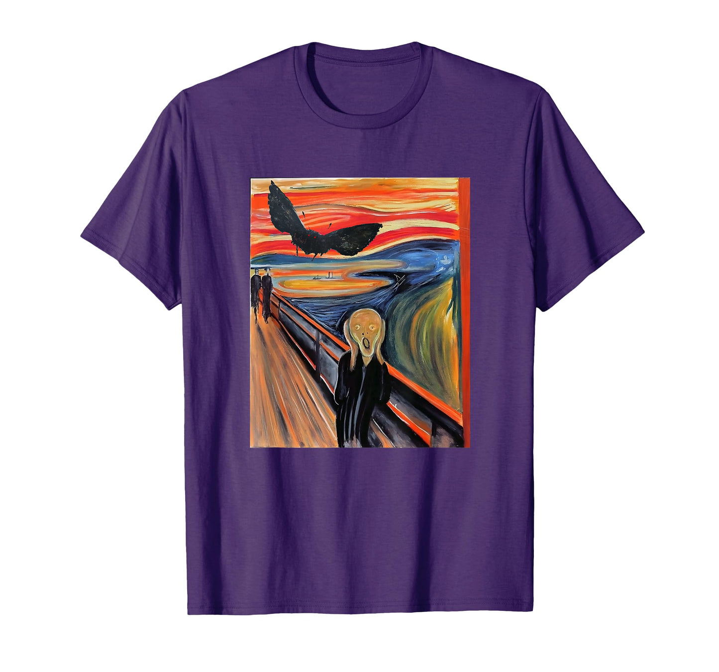 Mothman The Scream Mashup WV Cryptid Art T-Shirt