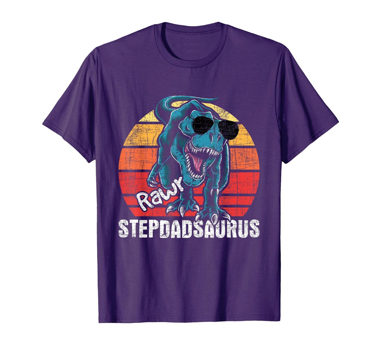 Stepdadsaurus - Retro Stepdad Stepfather Bonus Dad T-Shirt