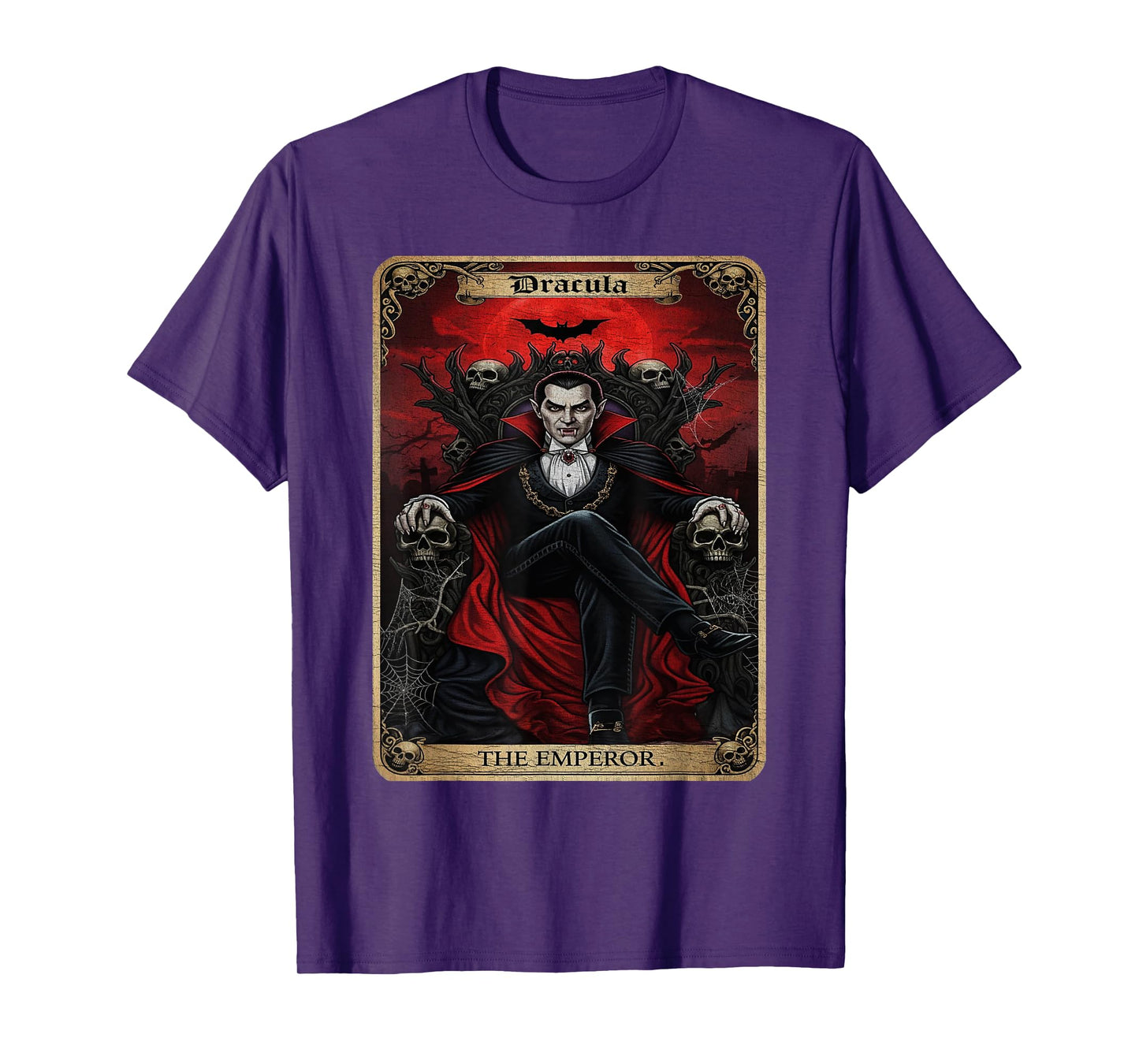 Dracula The Emperor Tarot Card Spooky Halloween Men Women T-Shirt