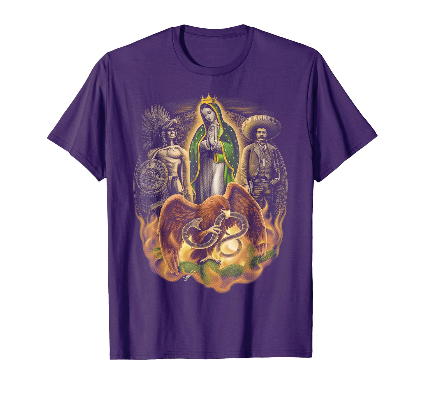 Our Lady Of Guadalupe Emiliano Zapata Mexican Hero T-Shirt