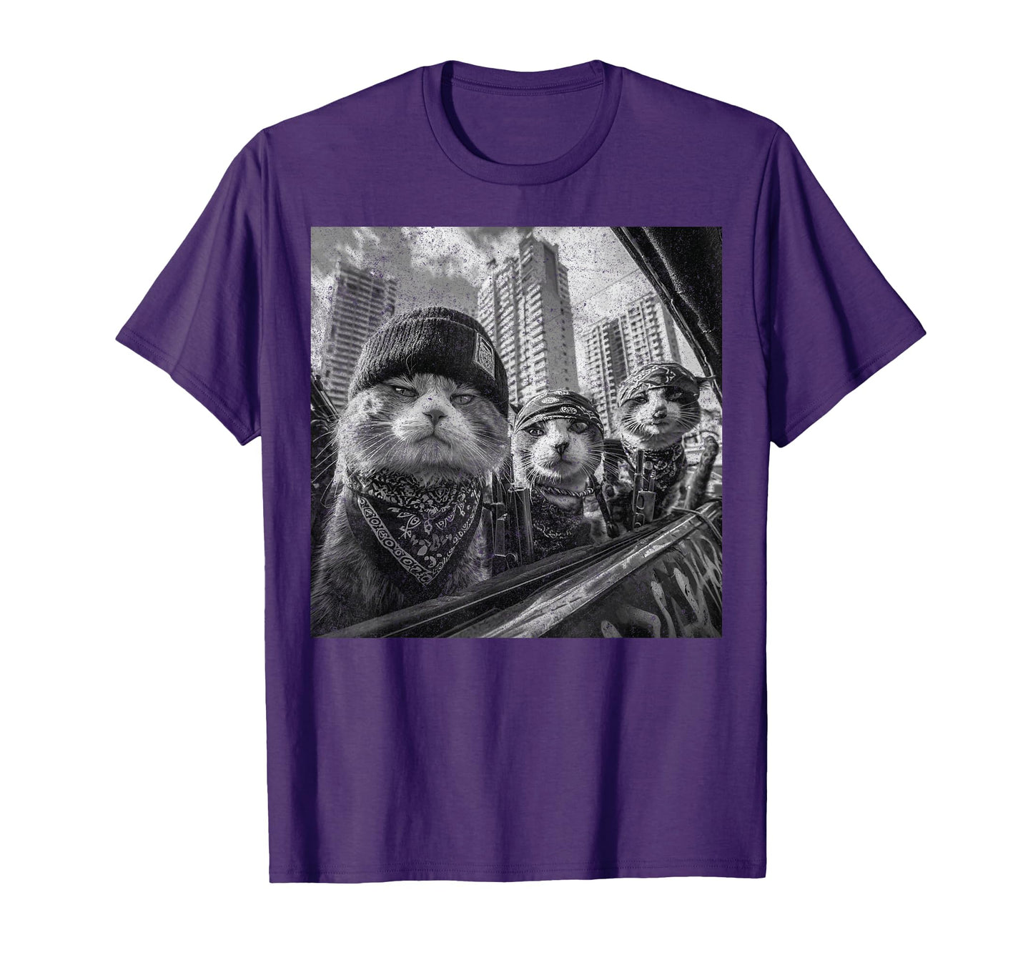 Gangster Cats Street Funny T-Shirt