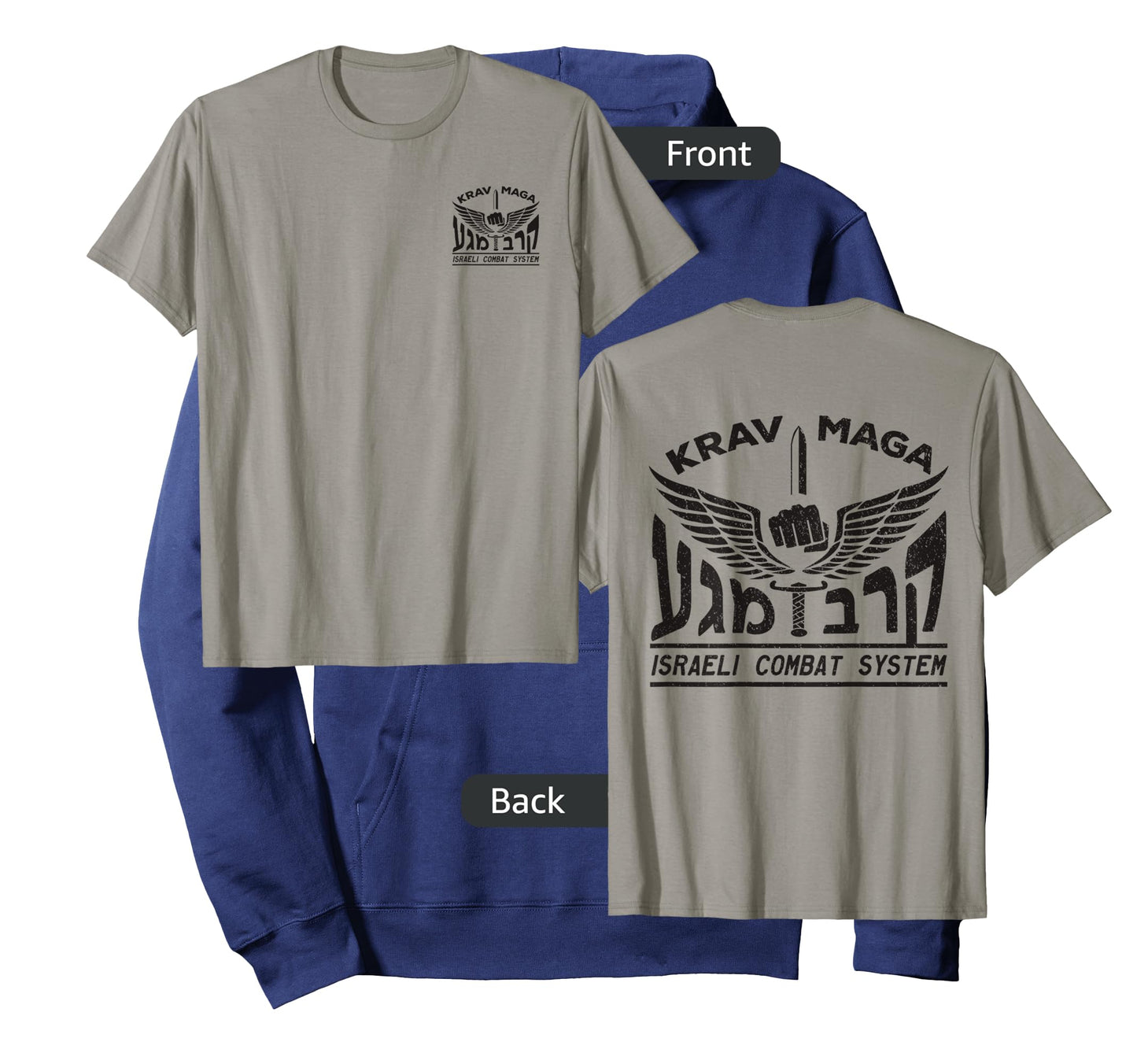 Krav MAGA Shirt Israeli Combat System IDF Front Back T-Shirt