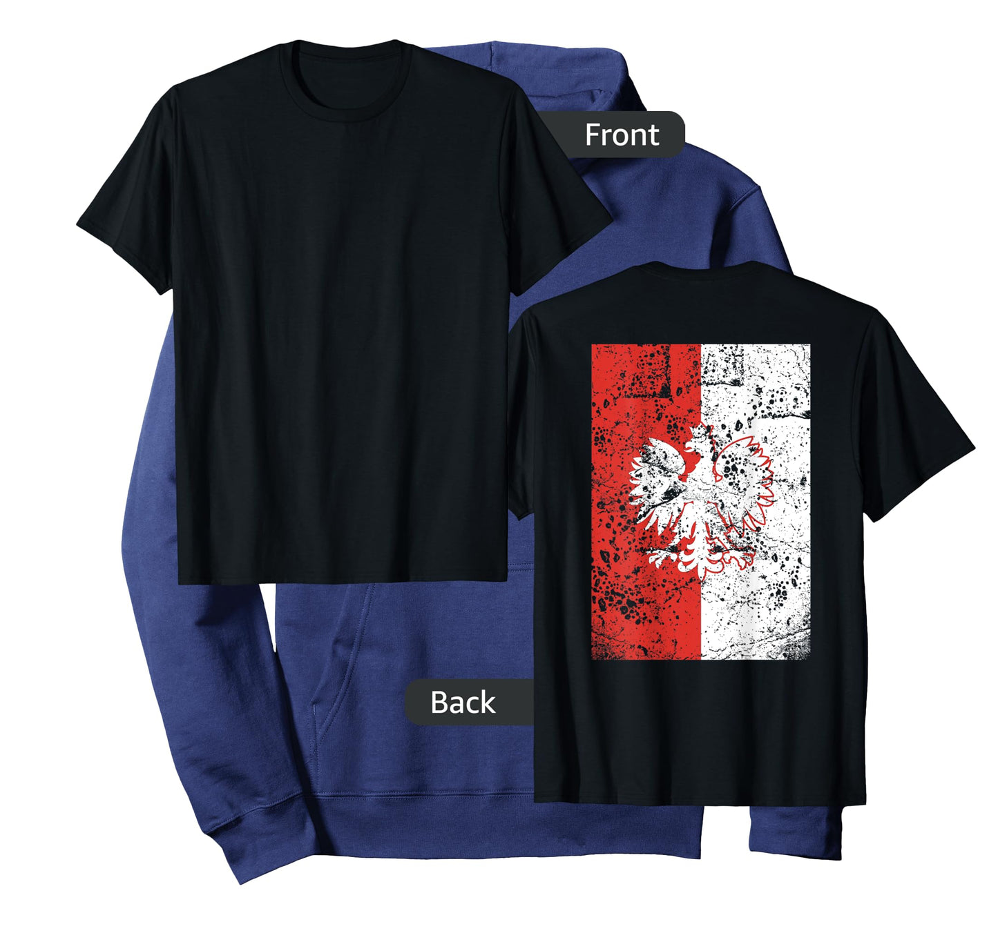 Poland Flag Vintage Big Polska Eagle Polish Pride Country T-Shirt