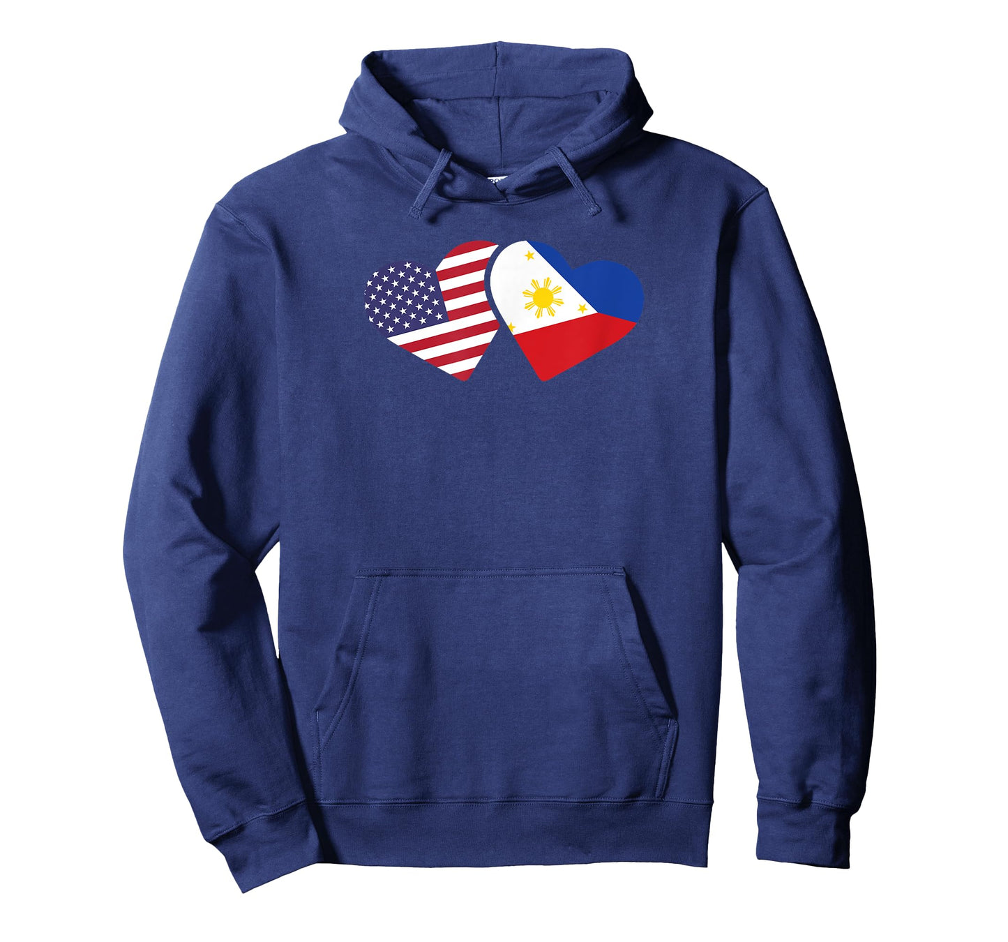 Philippines USA Flag T Shirt Heart Filipino American Love Kids Men T-Shirt