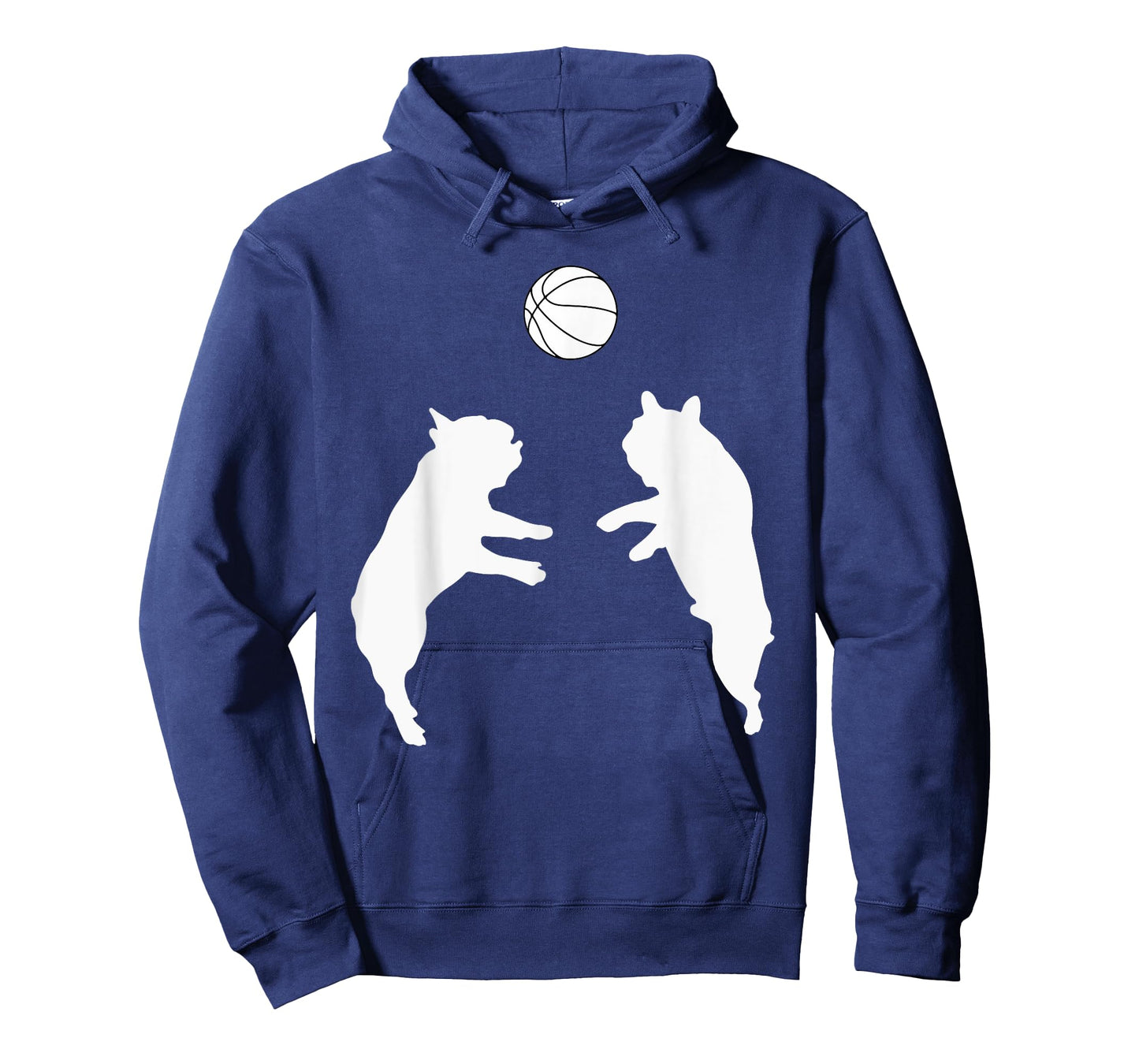 Funny Frenchie Basketball French Bulldog Puppy Playing Ball Men Women Kids T-Shirt