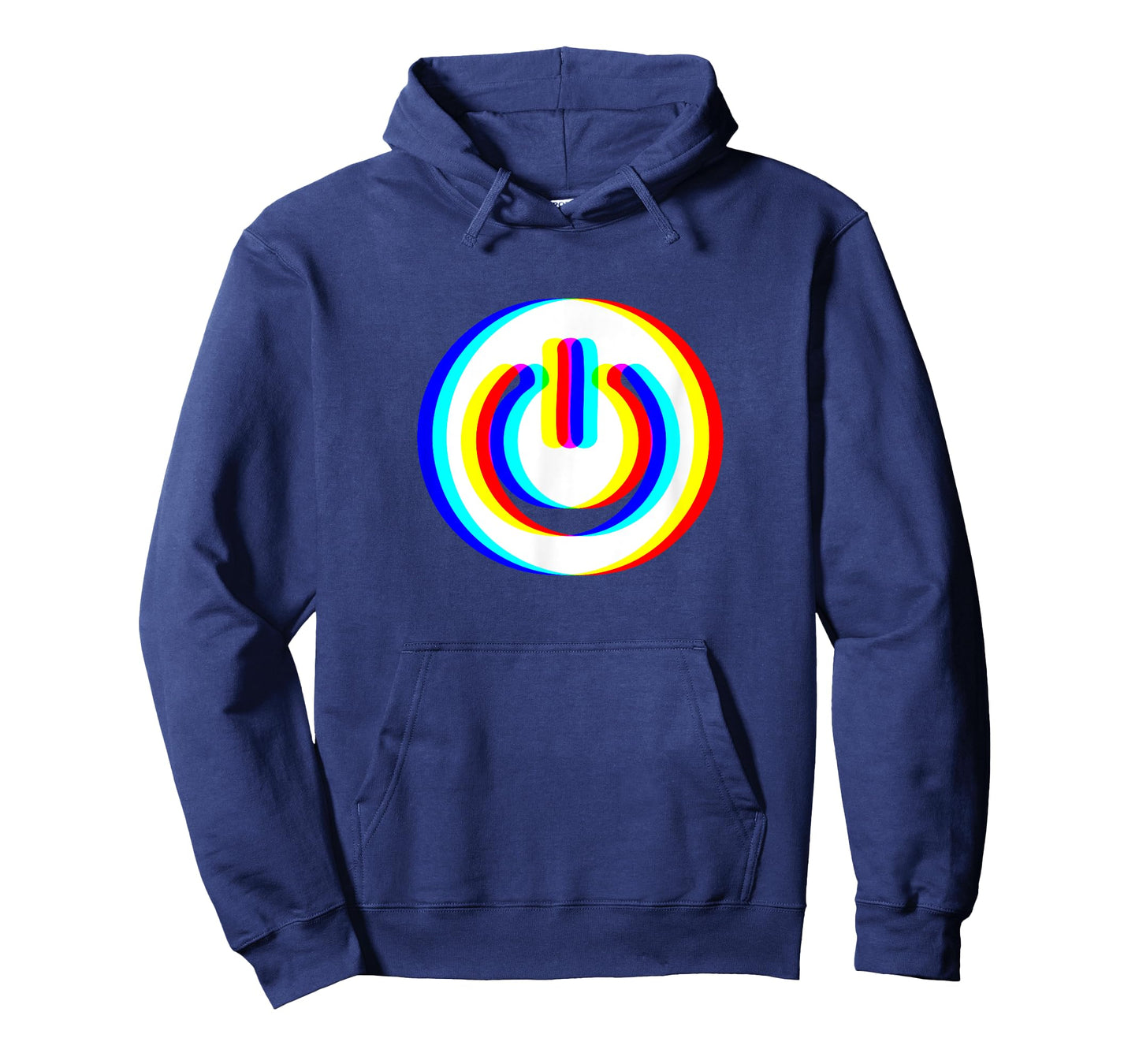 Power Symbol Rainbow Techno Tech Graphic T-Shirt