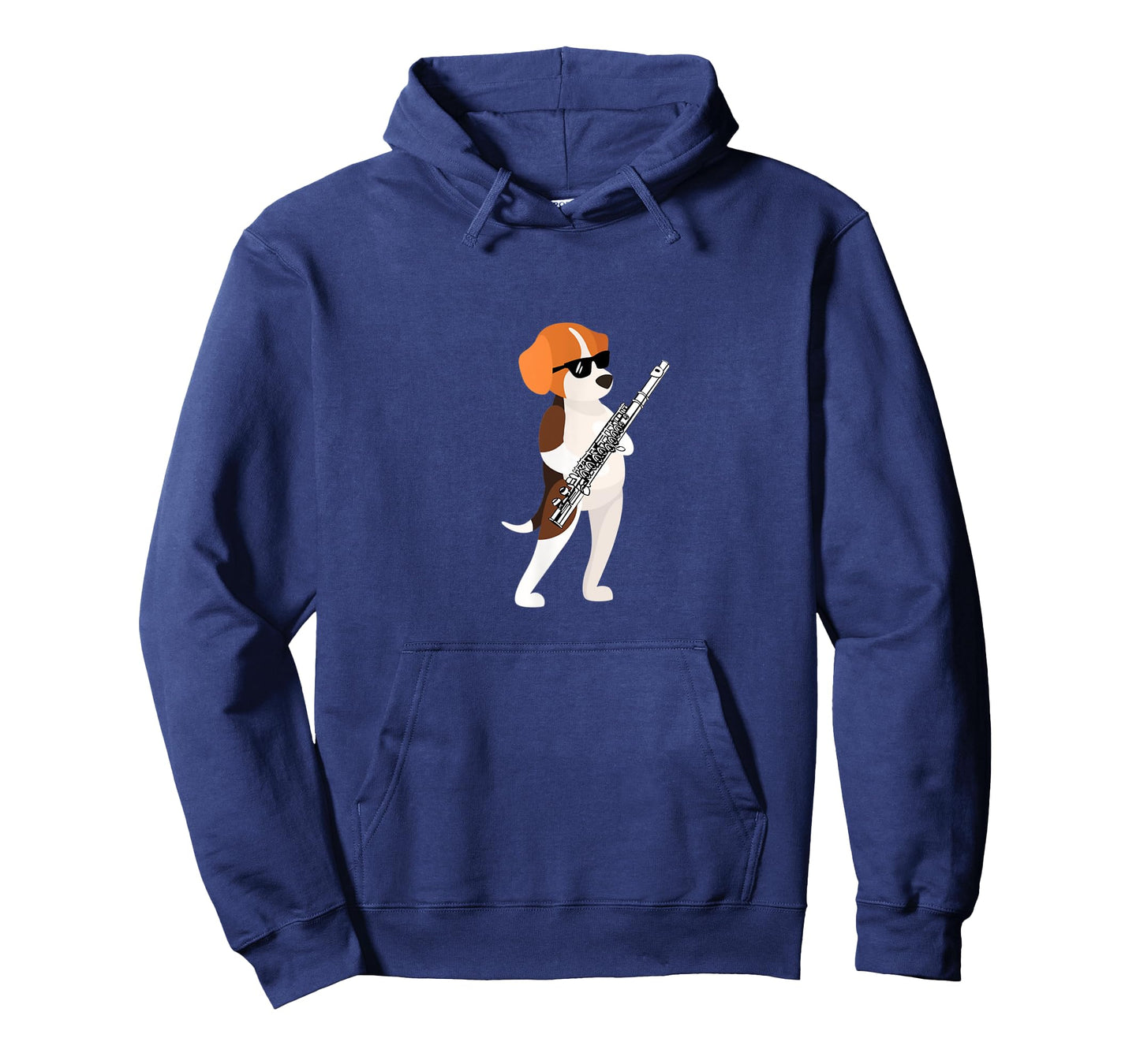 Funny Dog Wearing Sunglasses Playing Flute Beagle T-Shirt