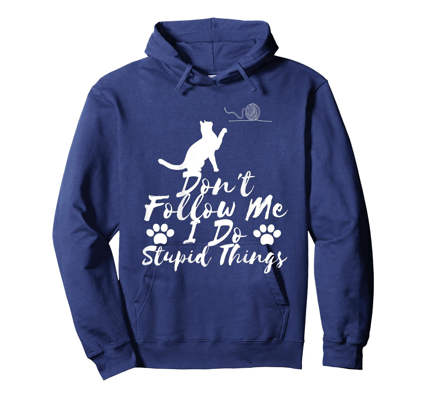 Don't Follow Me I Do Stupid Things Cat Animal Silhouette T-Shirt