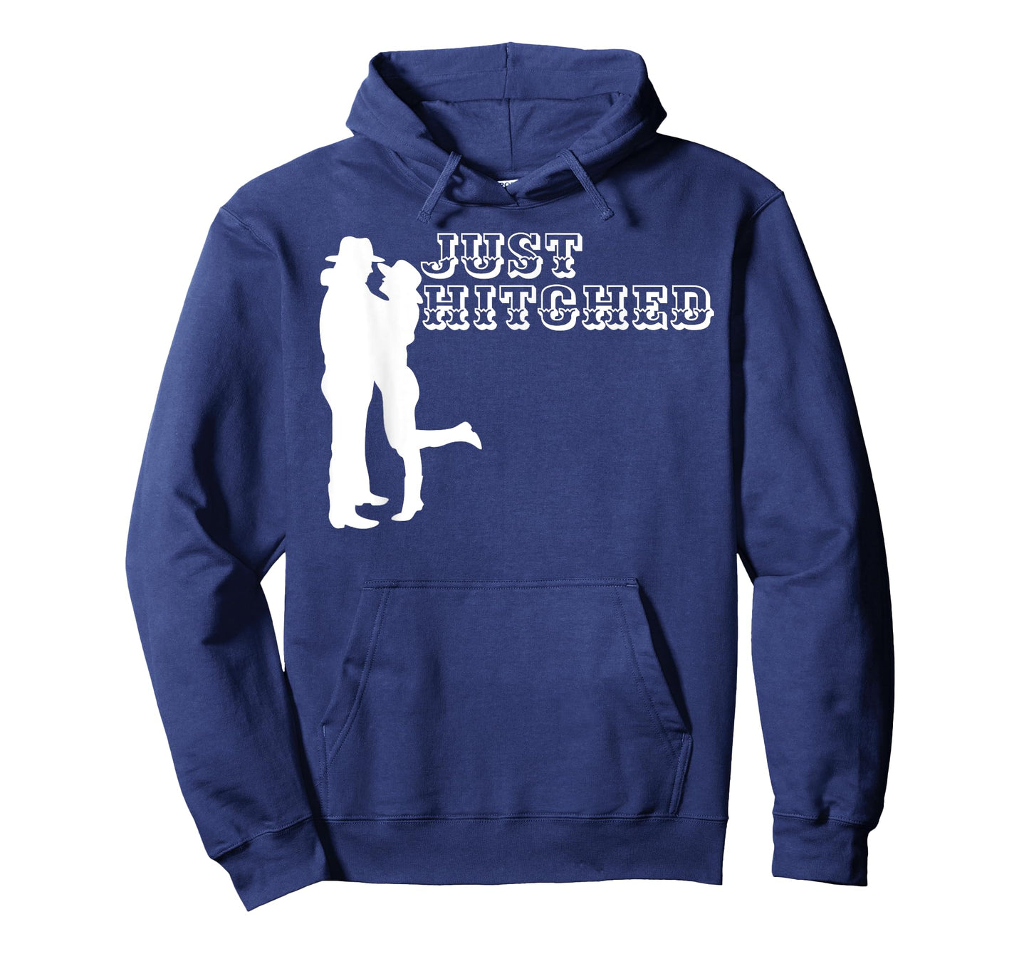 Just Hitched Cowboy Honeymoon Newly Wedded Matching Design T-Shirt