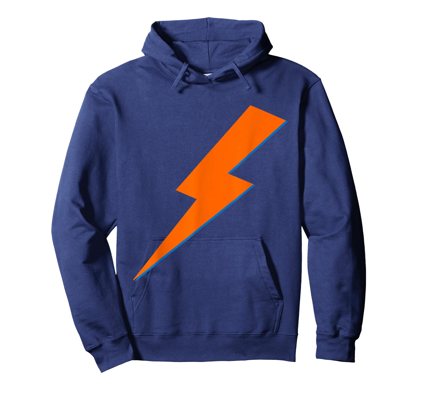 Cool Orange Blue Lightning Bolt Print T-Shirt