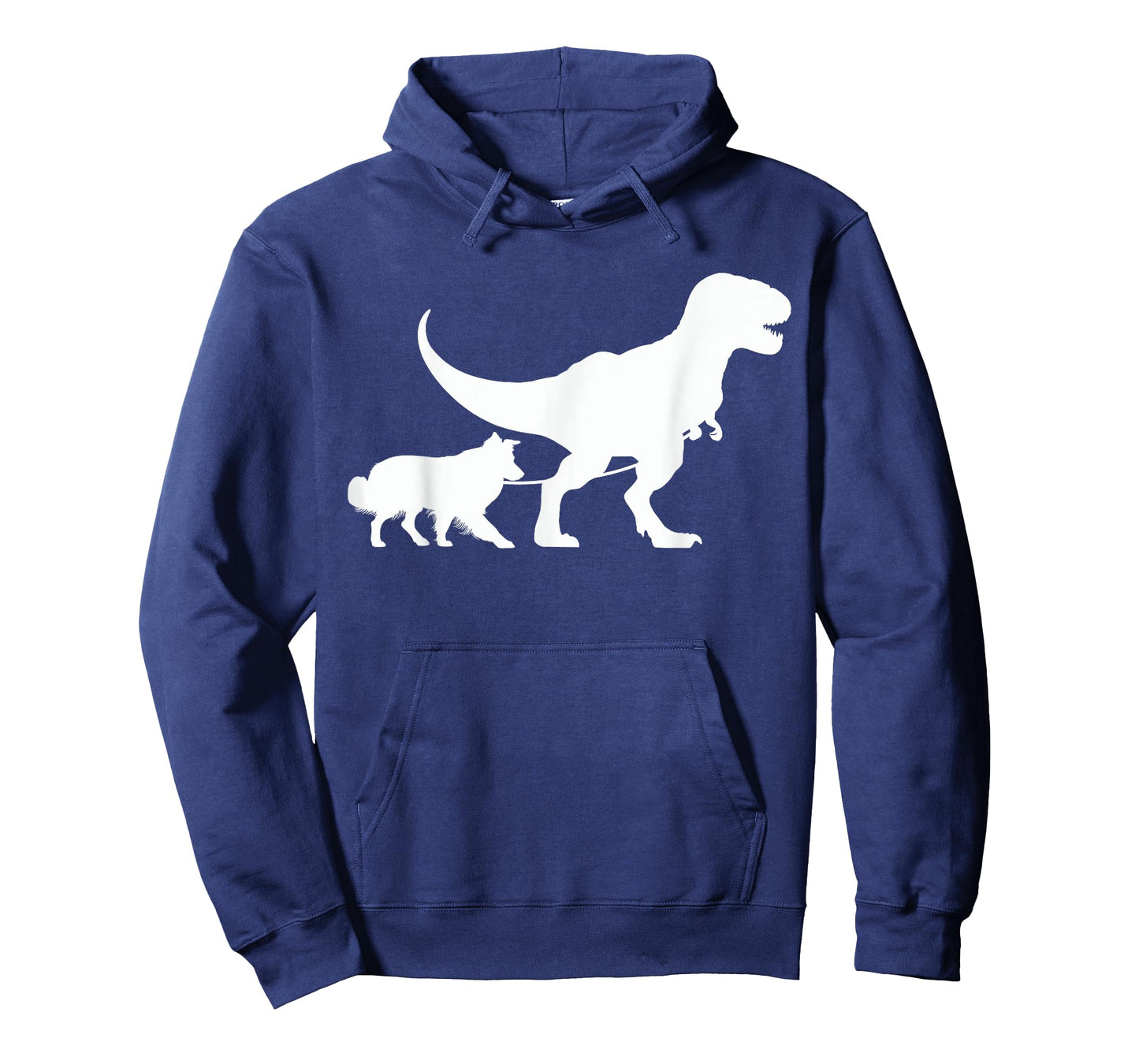 T-Rex Walking a Dog Funny Border Collie Dad Dog Lovers T-Shirt