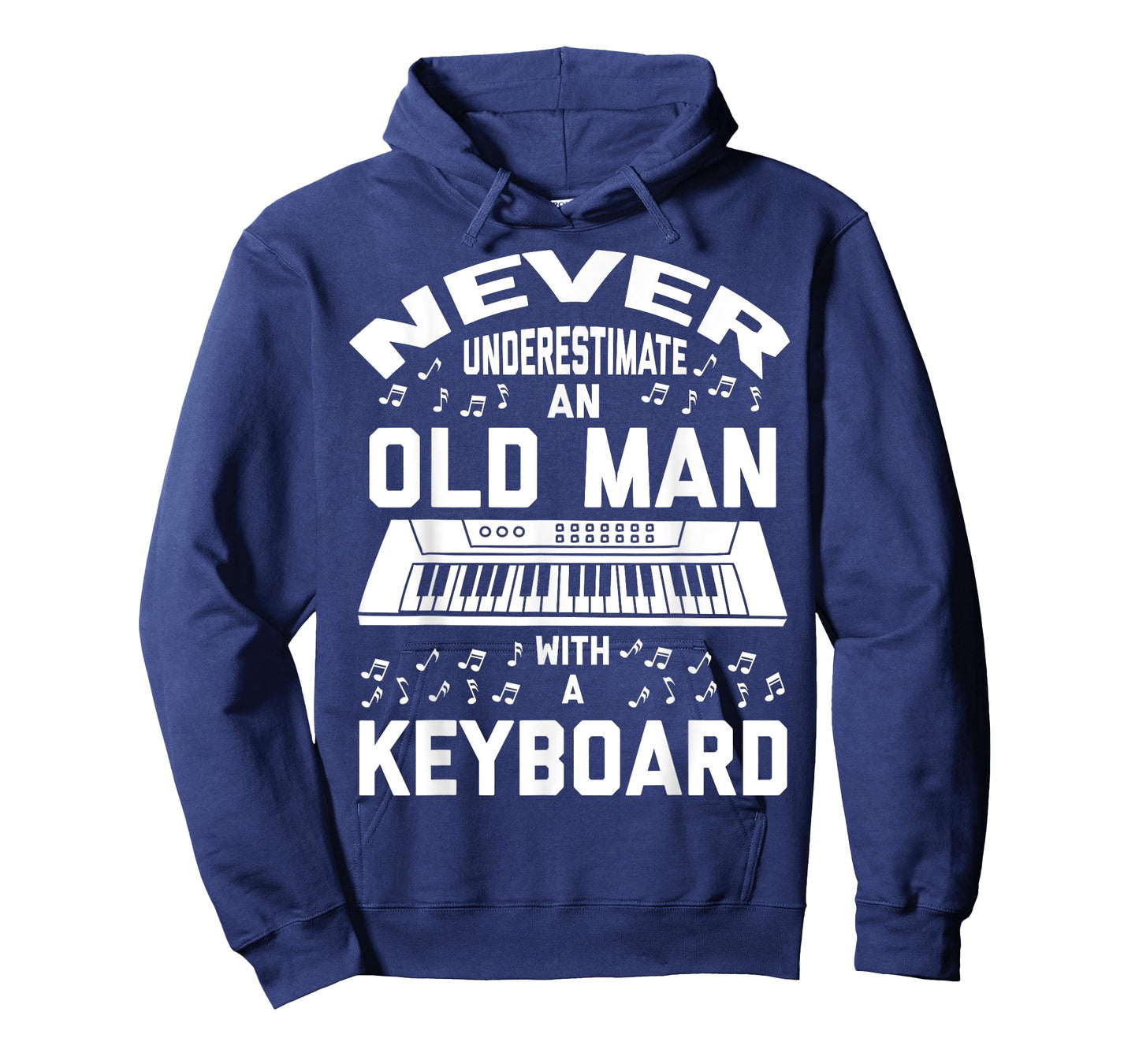 Never Underestimate Old Man With A Keyboard - Funny Gift T-Shirt