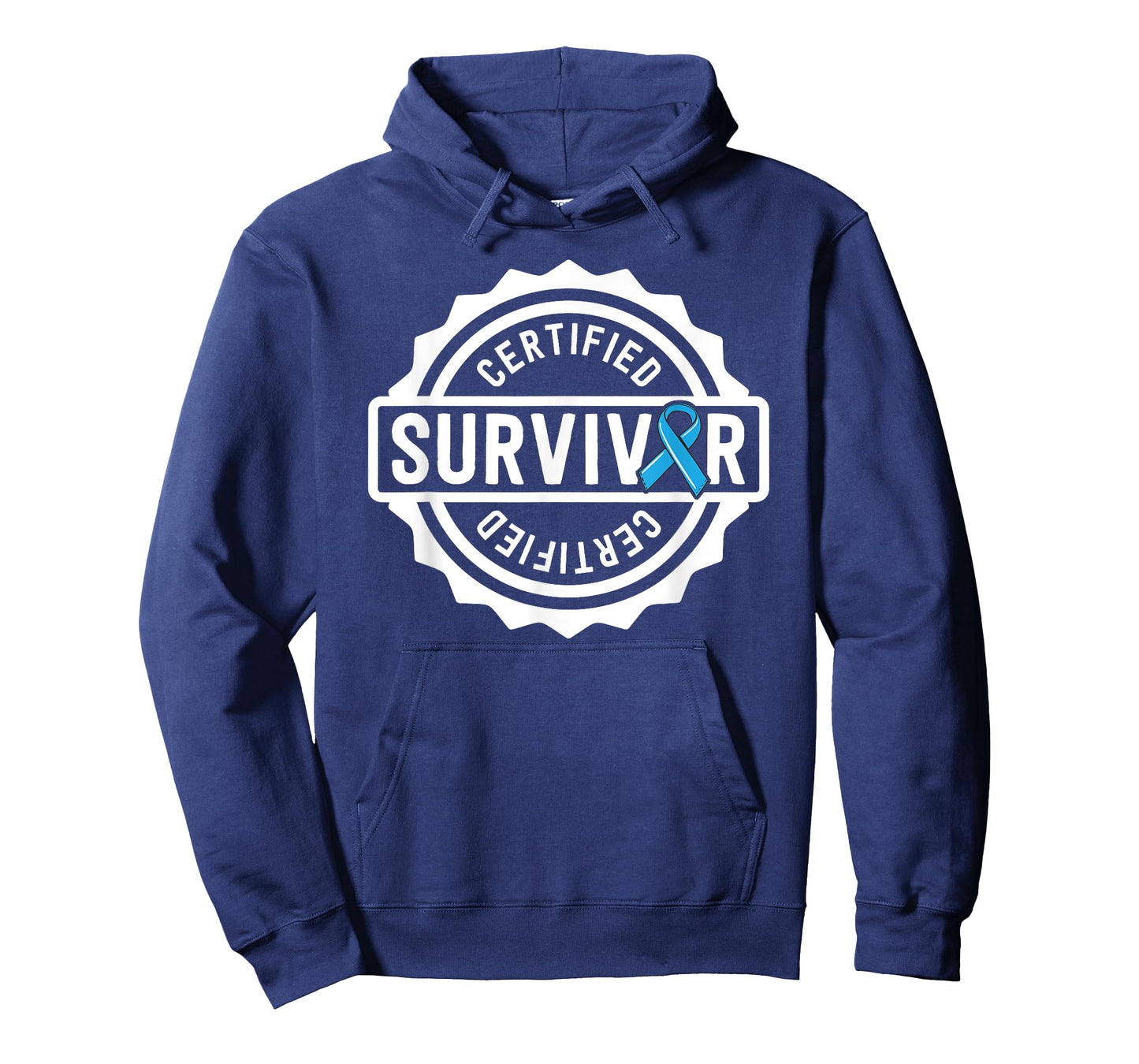 Prostate Cancer Survivor Gift For Men Blue Ribbon Awareness T-Shirt