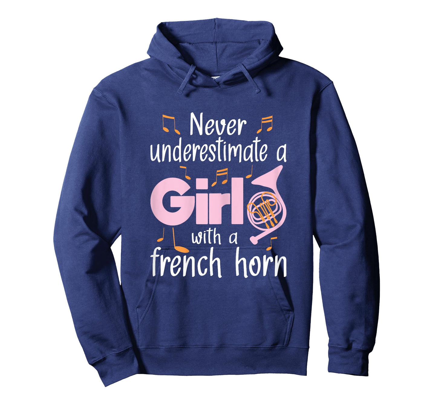 Never Underestimate A Girl With A French Horn French Hornist T-Shirt