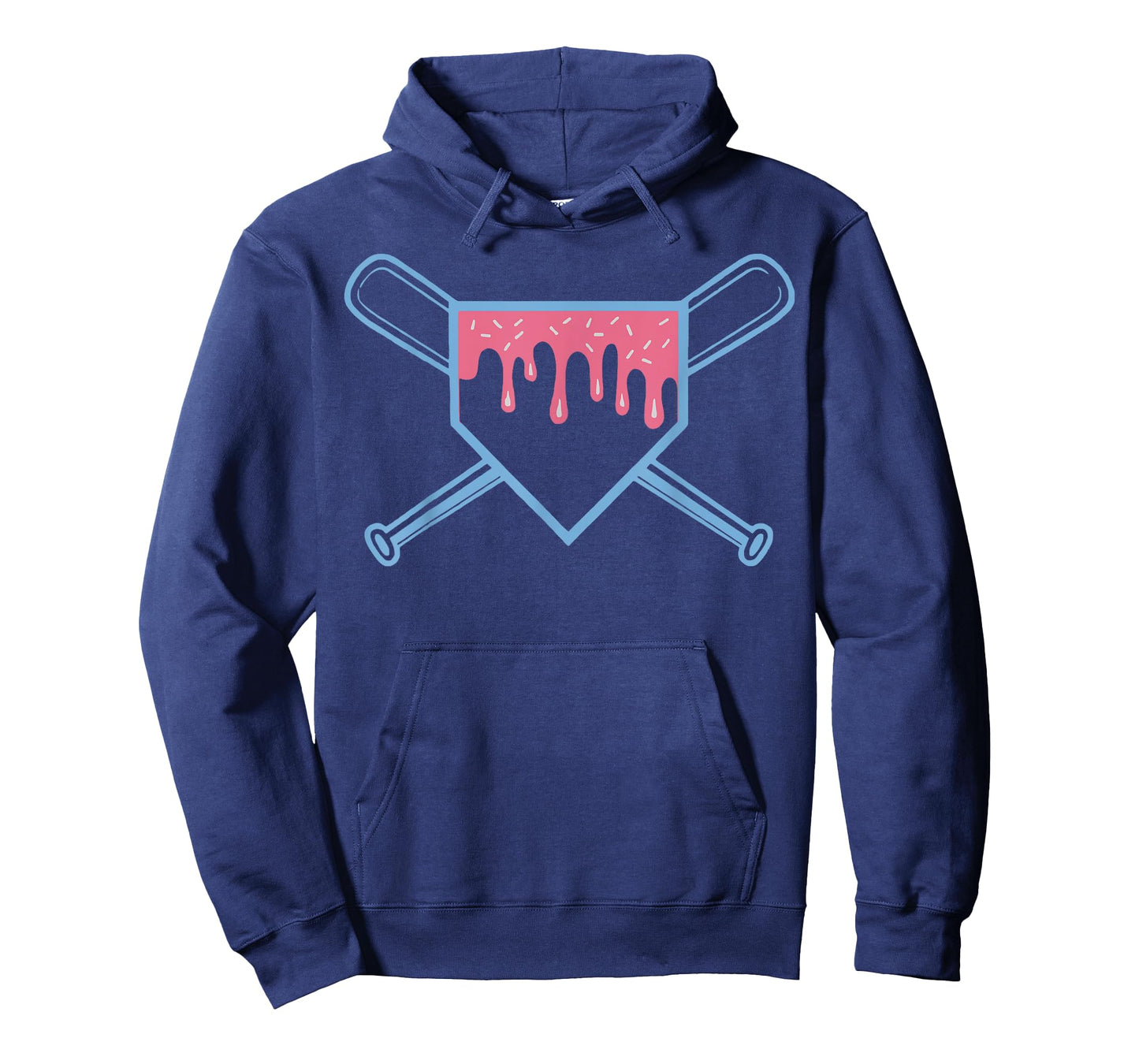Baseball Home Plate Ice Cream Drip with Sprinkles for Boys T-Shirt